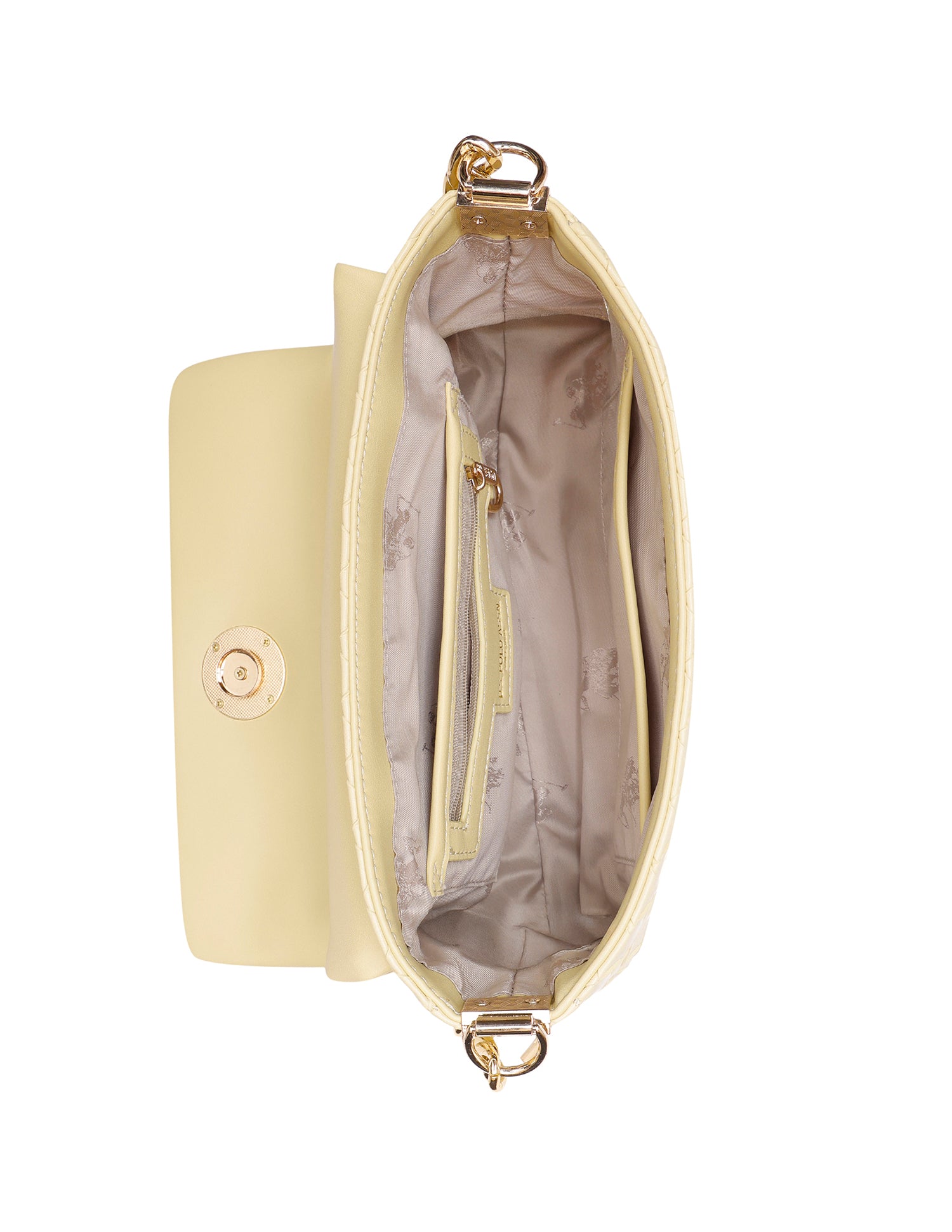 Women Angie Patterned Weave Crossbody Bag Yellow - U.S. POLO ASSN. | Large