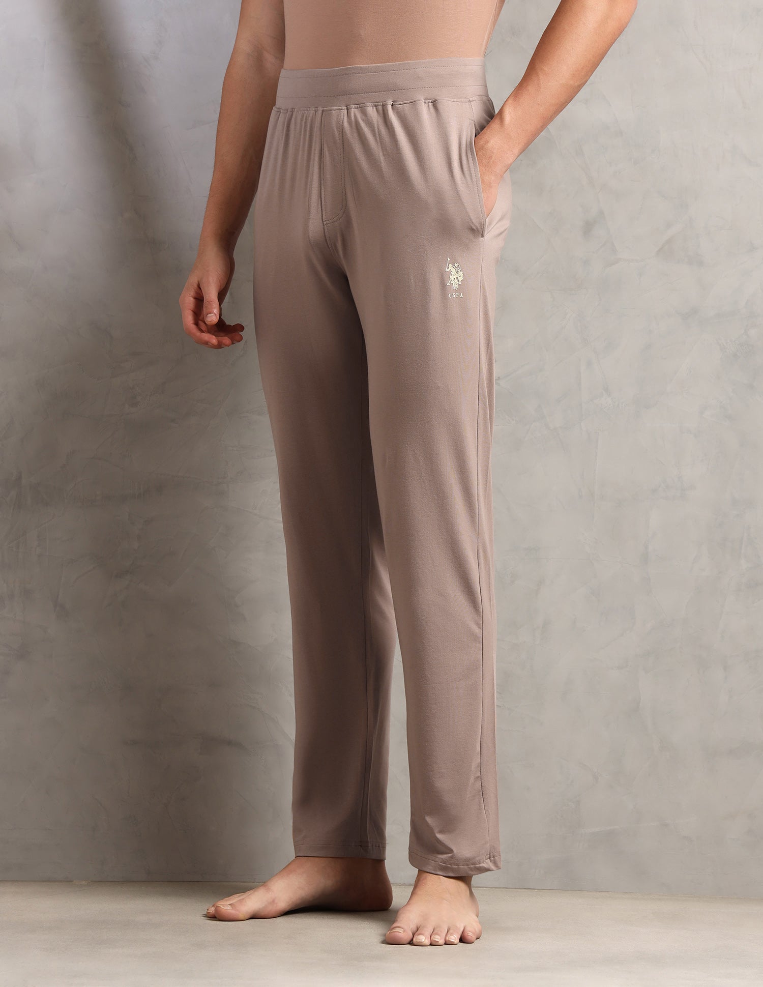 Relaxed Fit Breathable PR001-PL - Lounge Pants Pack Of 1 Stucco - U.S. Polo Assn. India | Large