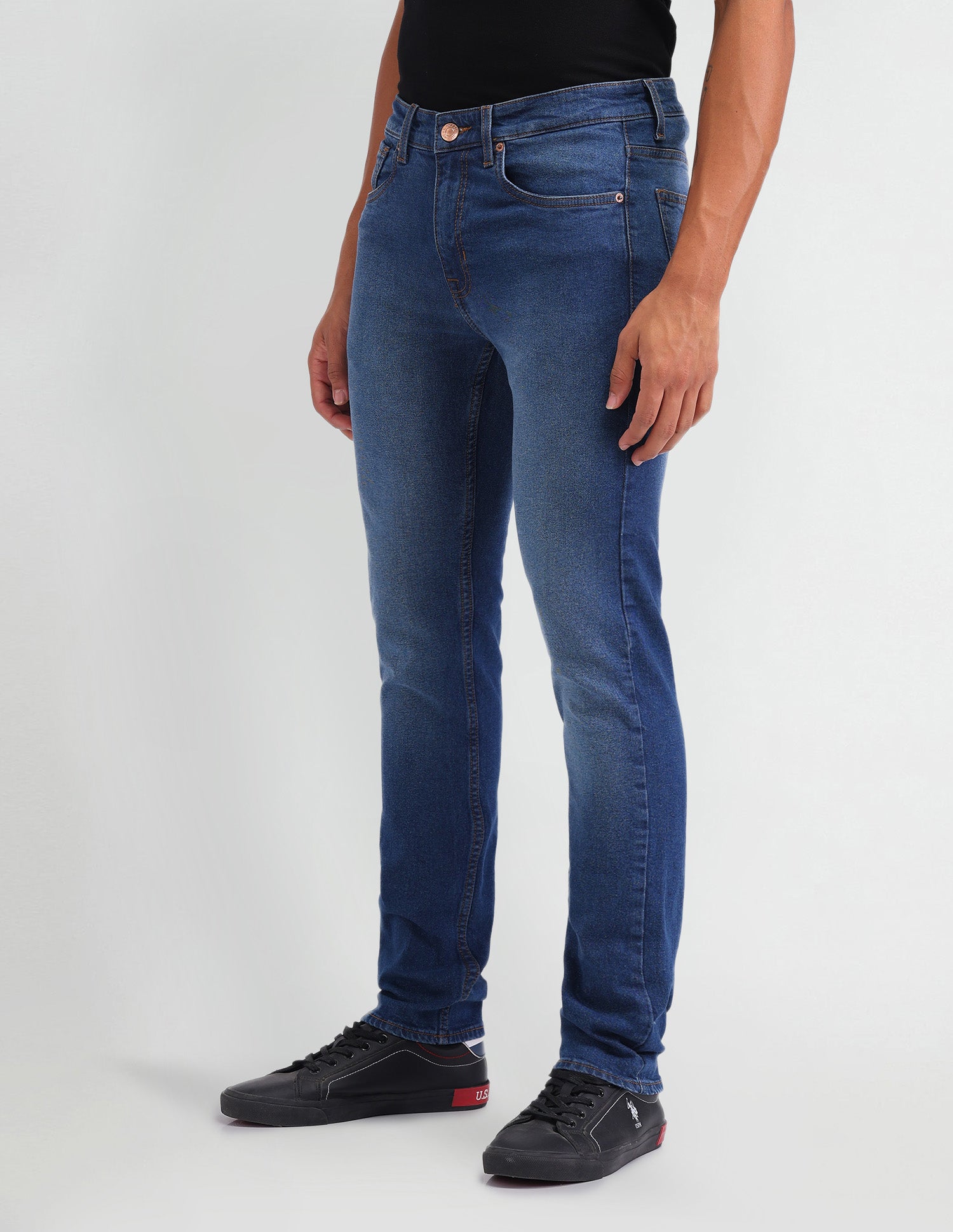 Regallo Skinny Fit Blue Jeans Blue - U.S. Polo Assn. India | Large