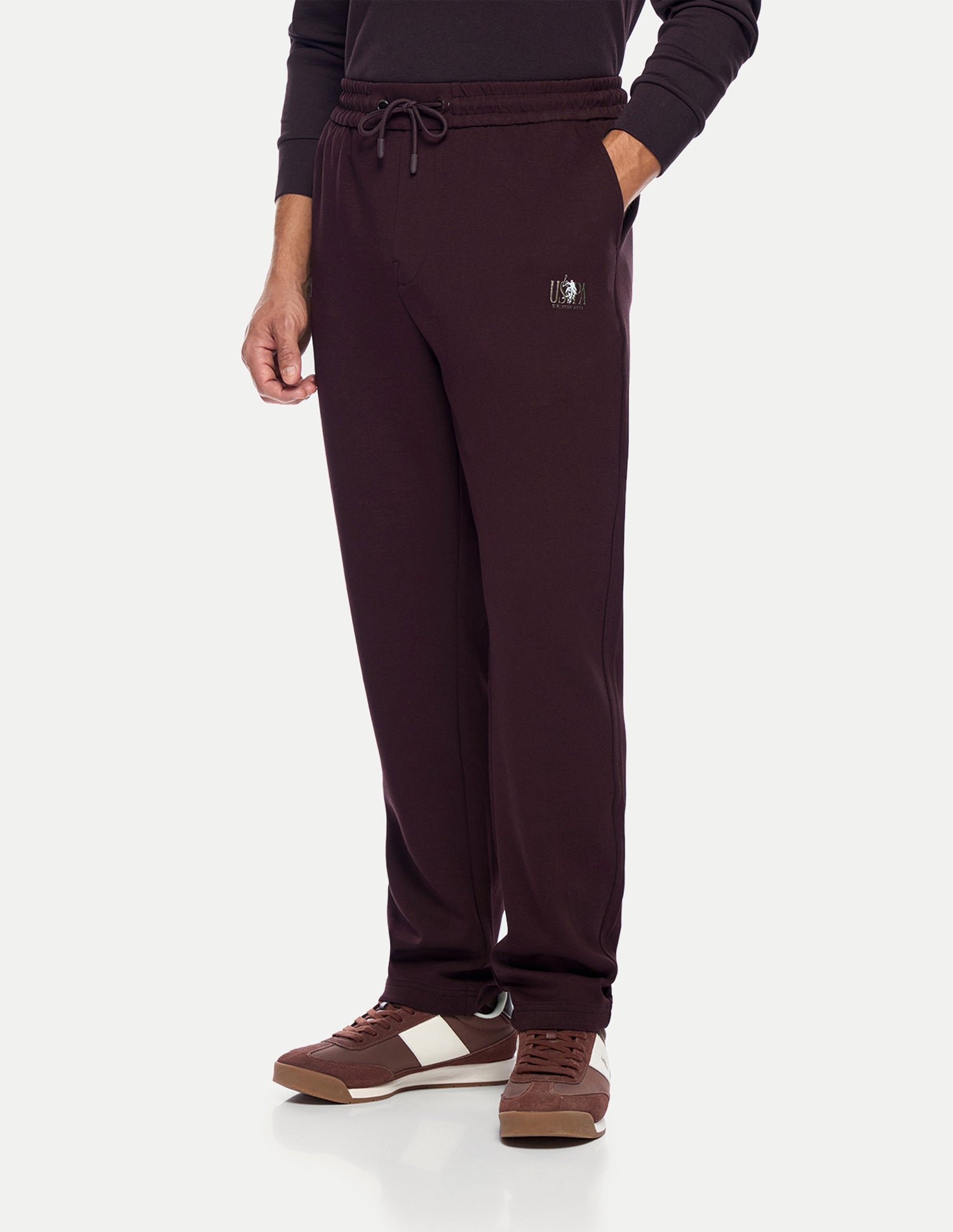 Mid Rise Regular Fit Track Pants Wine - U.S. Polo Assn. India | Large