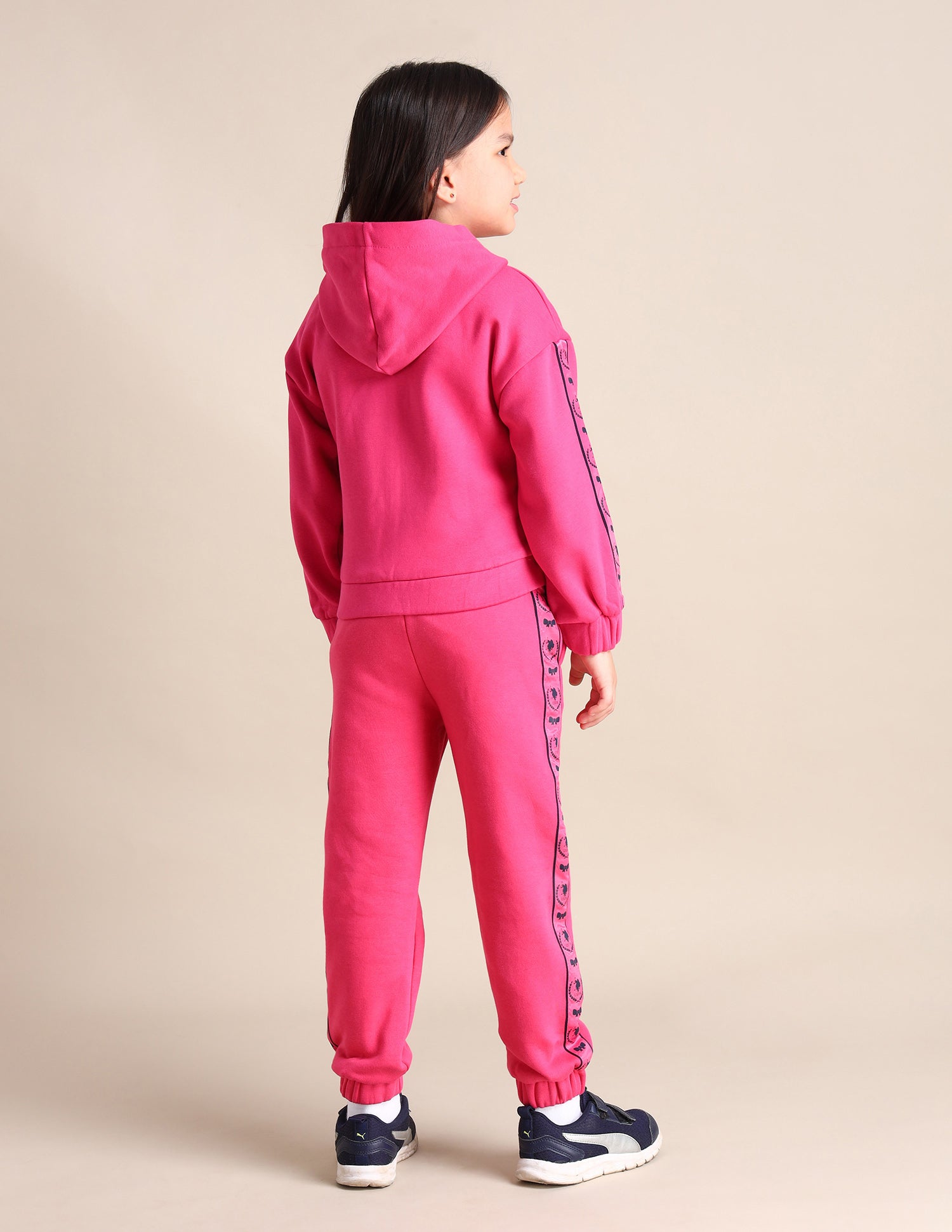 Girls Hooded Regular Fit Sweatshirt Medium Pink - U.S. POLO ASSN. | Large