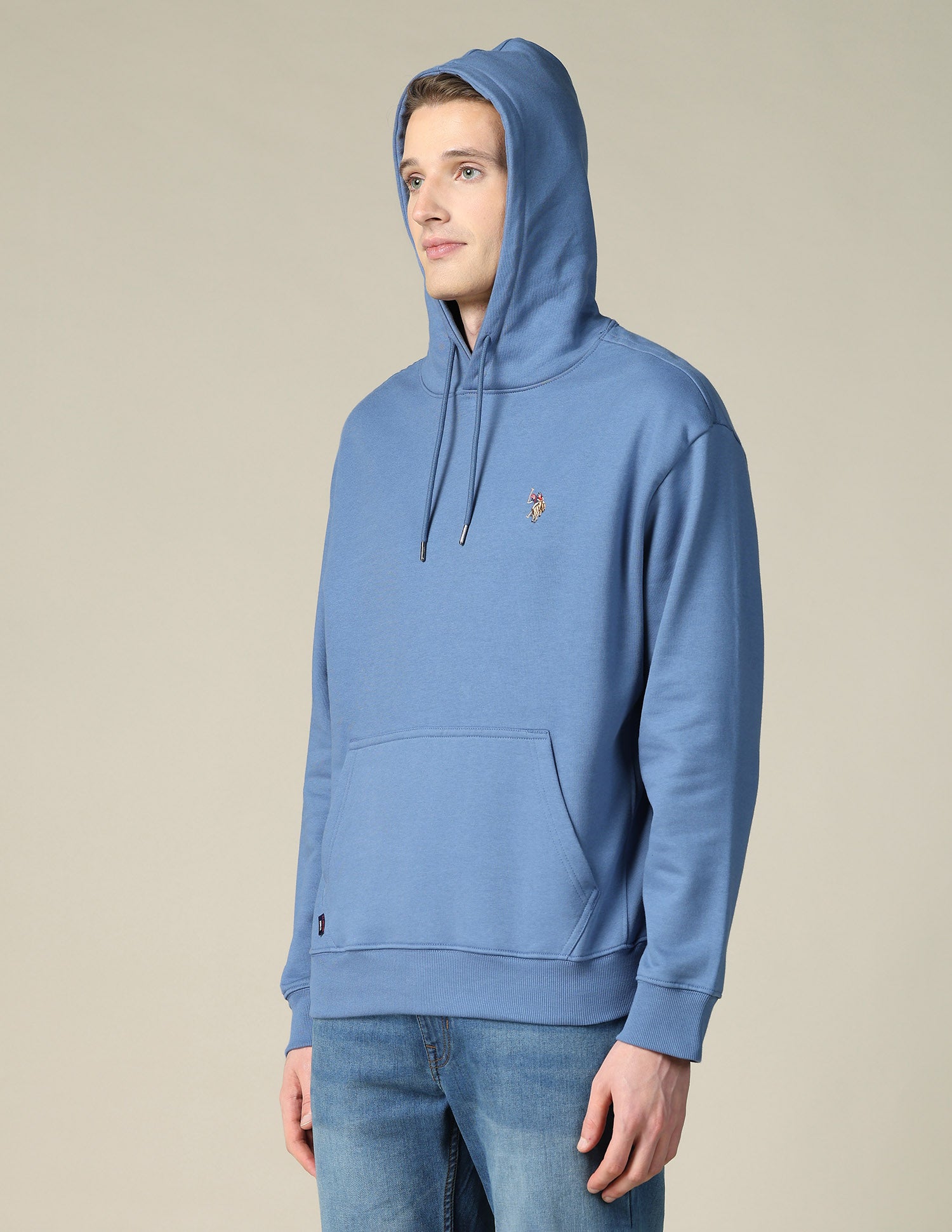 Solid Relaxed Fit Sweatshirt Dark Blue - U.S. POLO ASSN. | Large