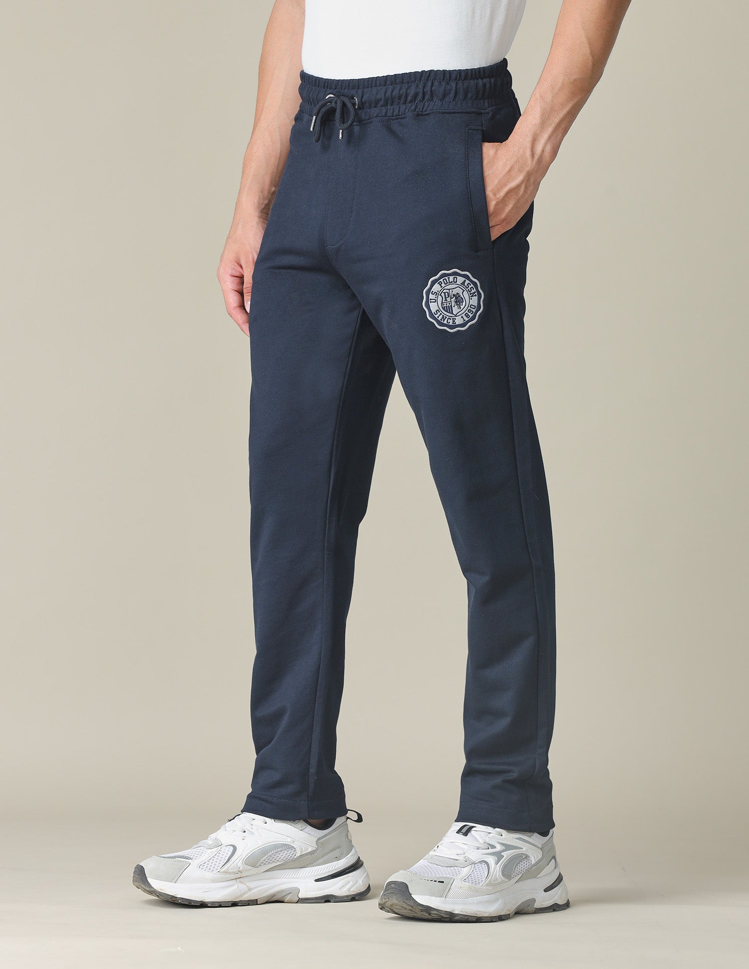 Mid Rise Solid Track Pants Navy - U.S. POLO ASSN. | Large