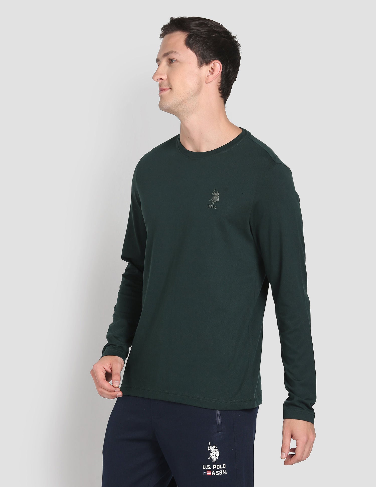 Crew Neck Solid I693 Lounge T-Shirt - Pack Of 1 Scarab - U.S. POLO ASSN. | Large