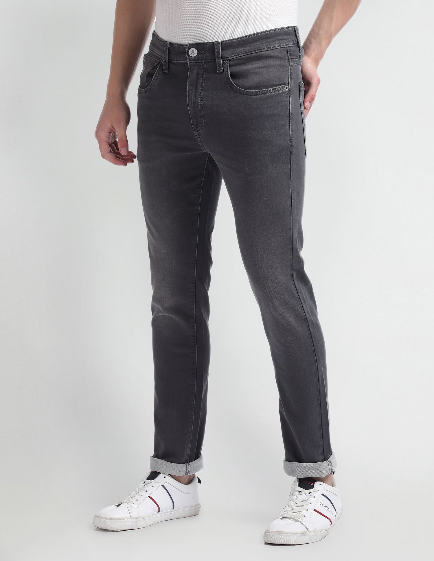 Regallo Skinny Fit Grey Jeans – U.S. Polo Assn. India