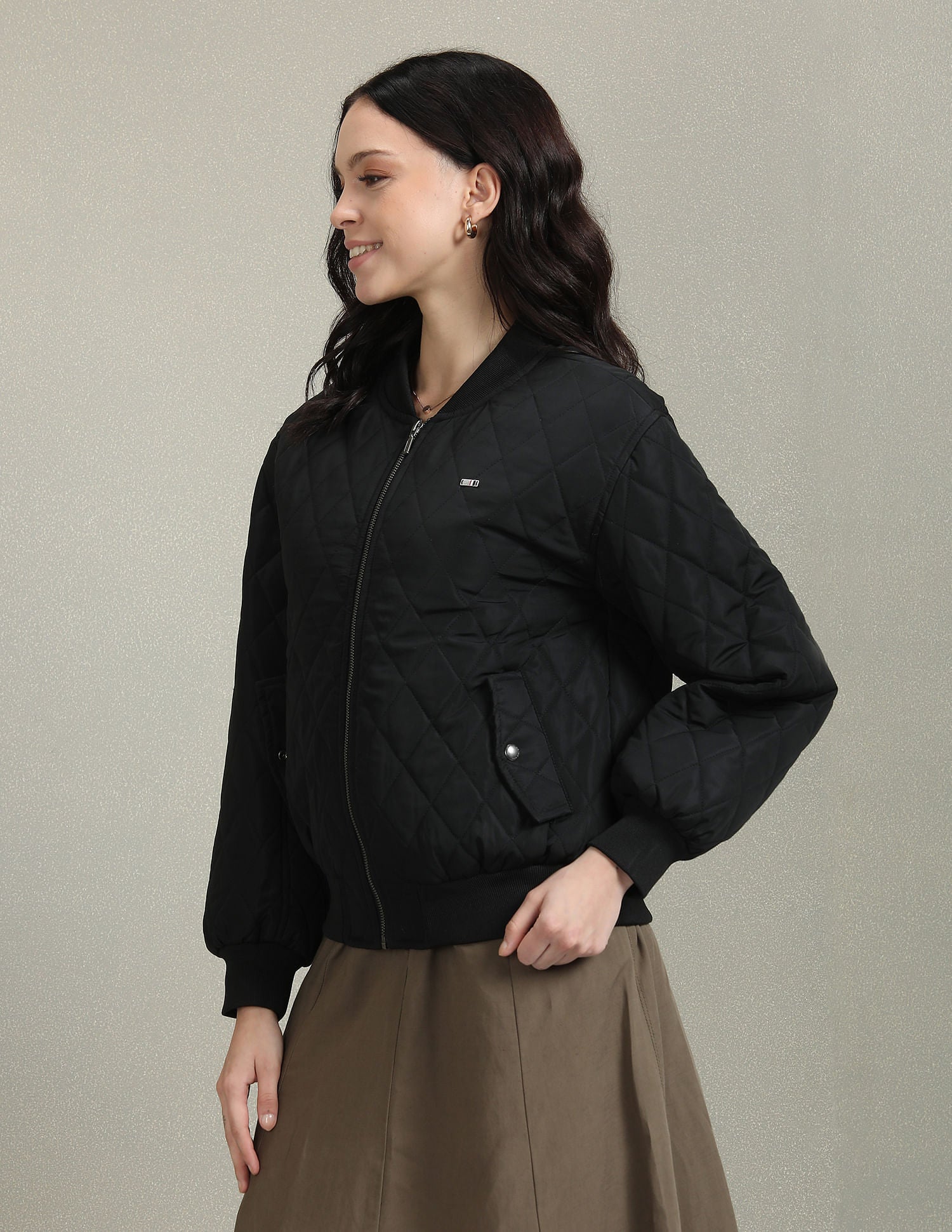 Quilted Bomber Jacket Black - U.S. Polo Assn. India | Large
