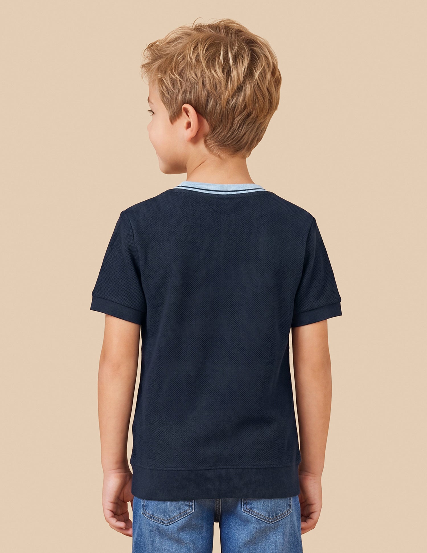 Solid Regular Fit T-Shirt Navy - U.S. Polo Assn. India | Large