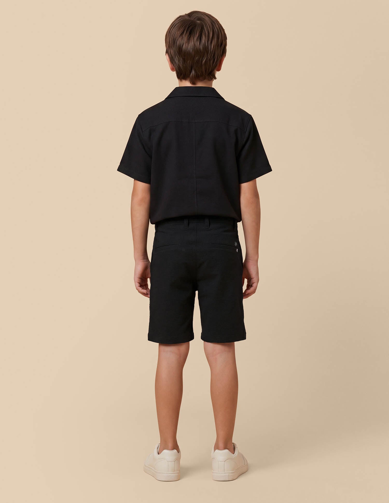 Slim Fit Mid Rise Shorts Black - U.S. Polo Assn. India | Large
