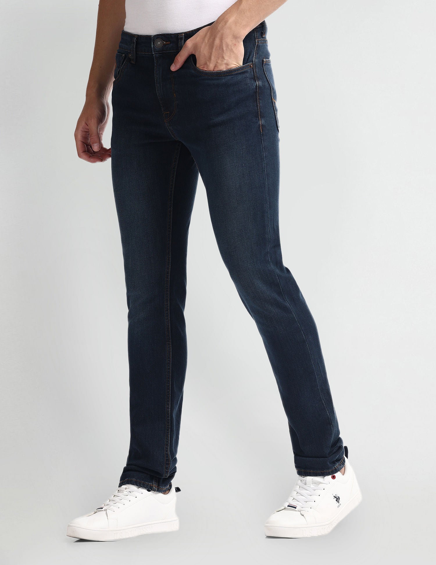 Regallo Skinny Fit Blue Jeans Blue - U.S. Polo Assn. India | Large