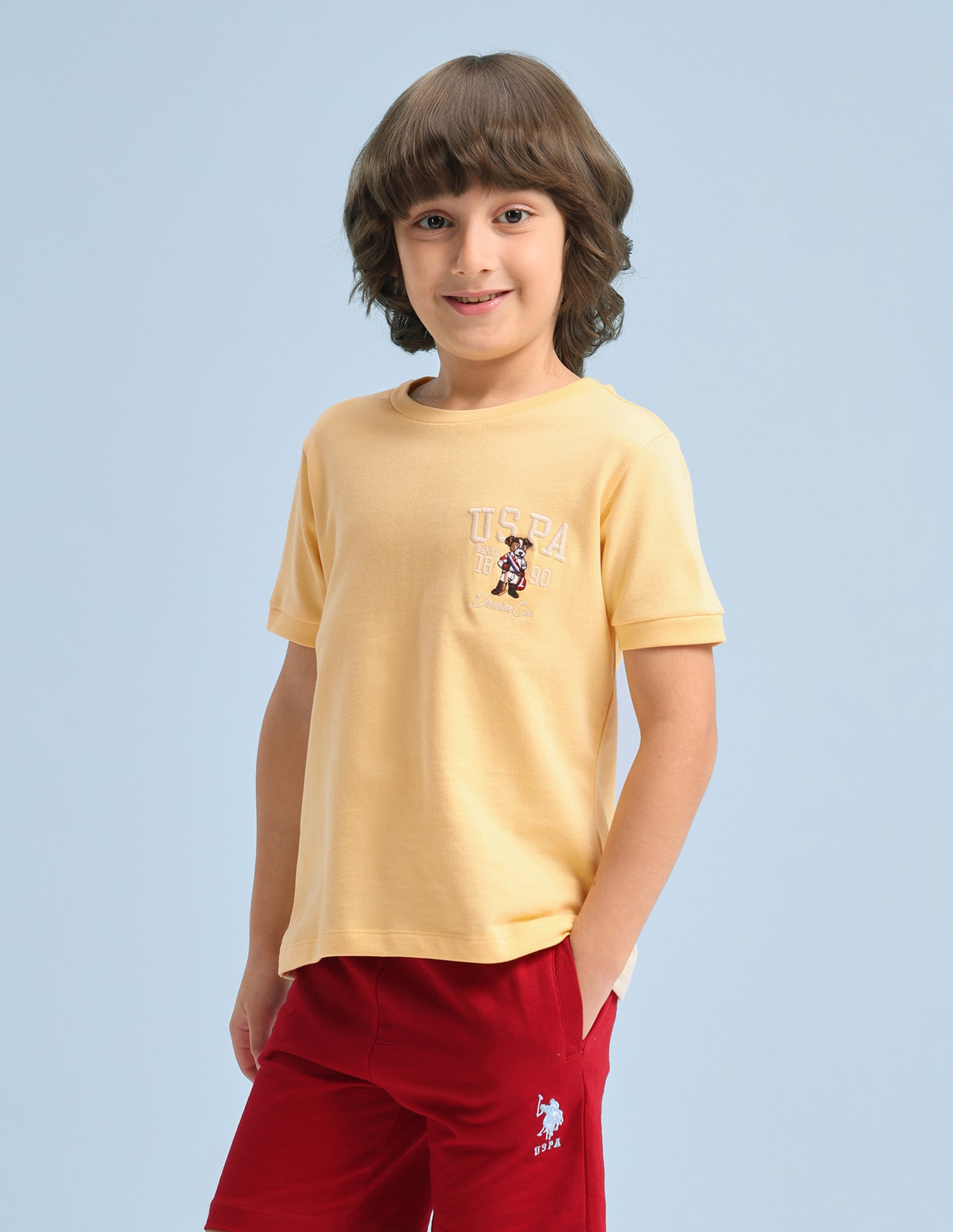 Solid Regular Fit T-Shirt Yellow - U.S. Polo Assn. India | Large