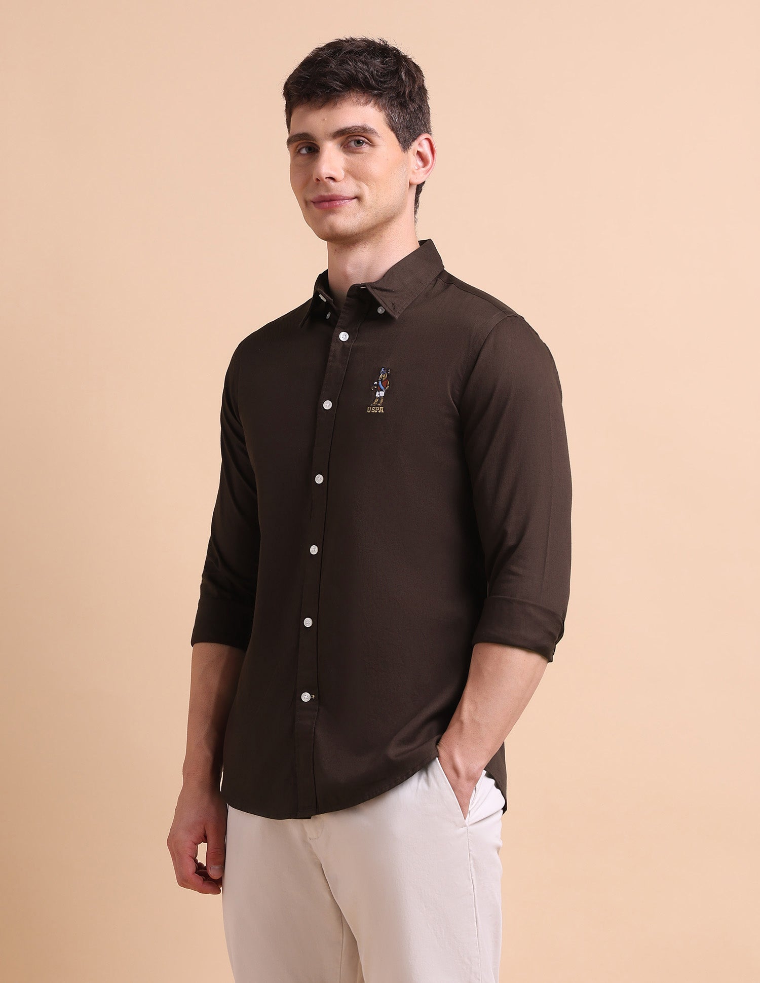 Tailored Fit Button Down Shirt Black - U.S. POLO ASSN. | Large