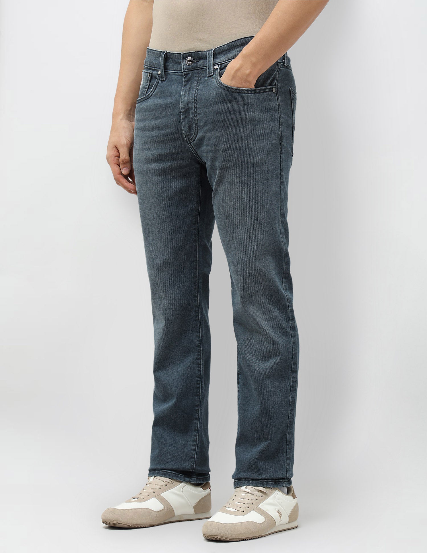 Harold Slim Straight Fit Blue Jeans Blue - U.S. POLO ASSN. | Large