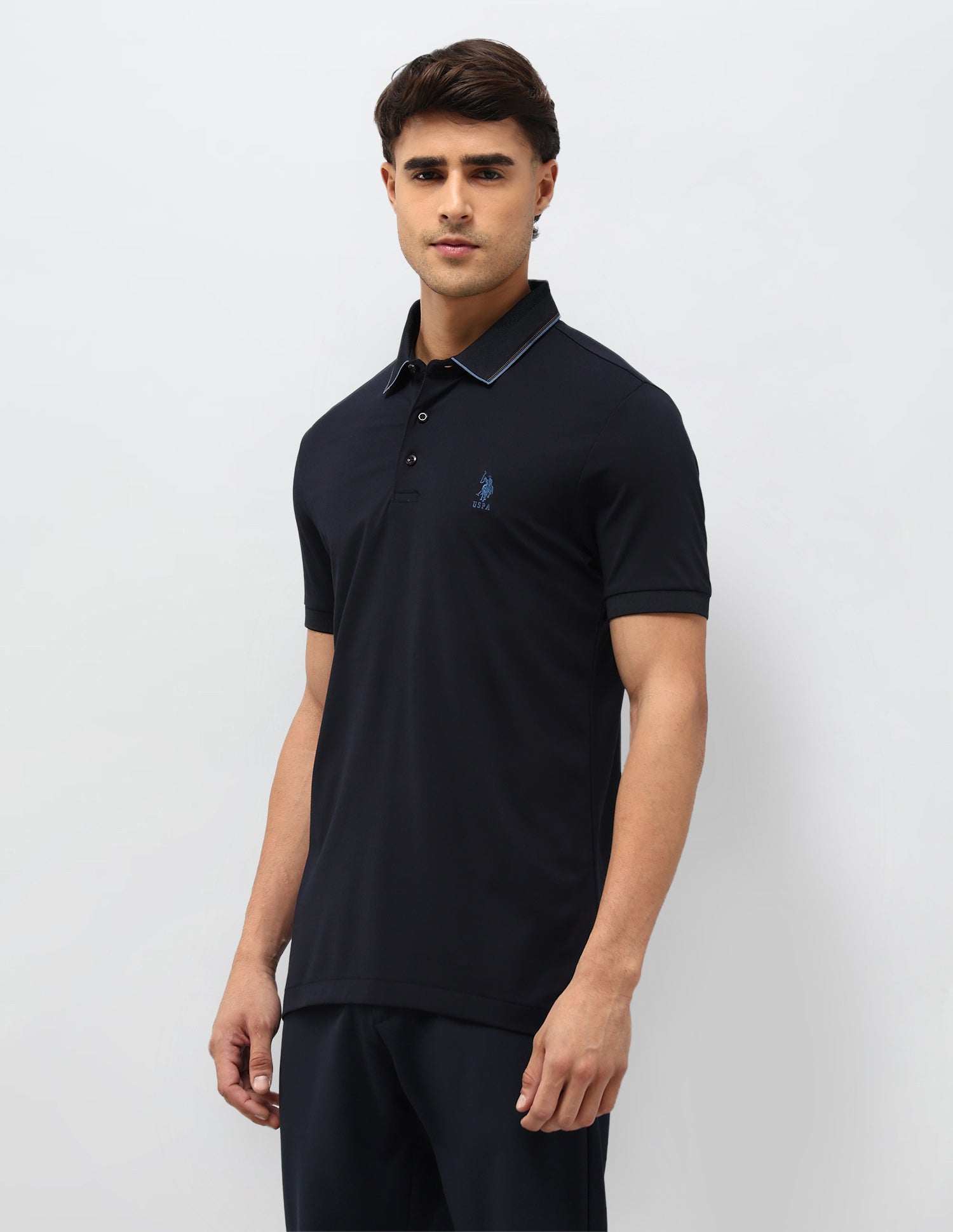 Solid Regular Fit Polo Shirt Navy - U.S. POLO ASSN. | Large