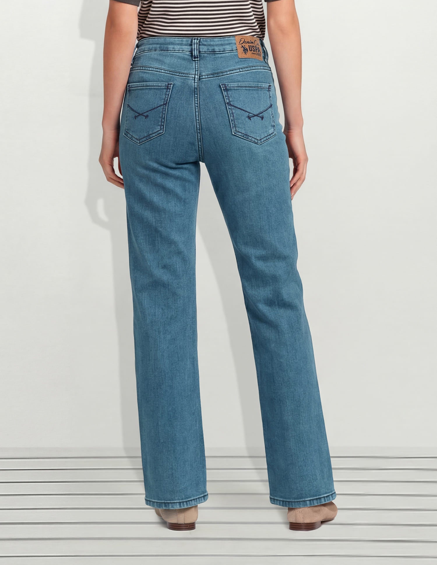 High Rise Straight Fit Jeans Blue - U.S. Polo Assn. India | Large
