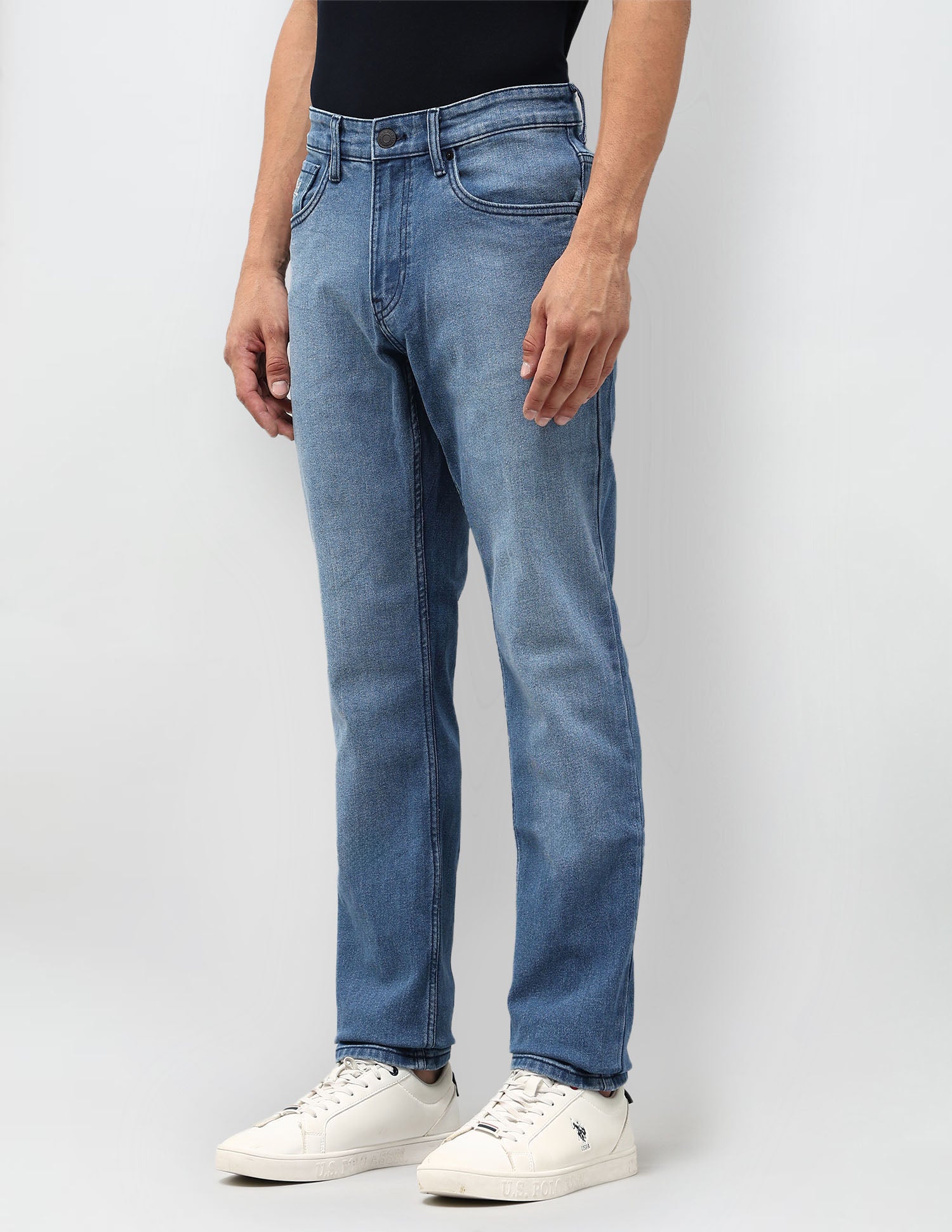 Brandon Slim Tapered Fit Blue Jeans Blue - U.S. Polo Assn. India | Large