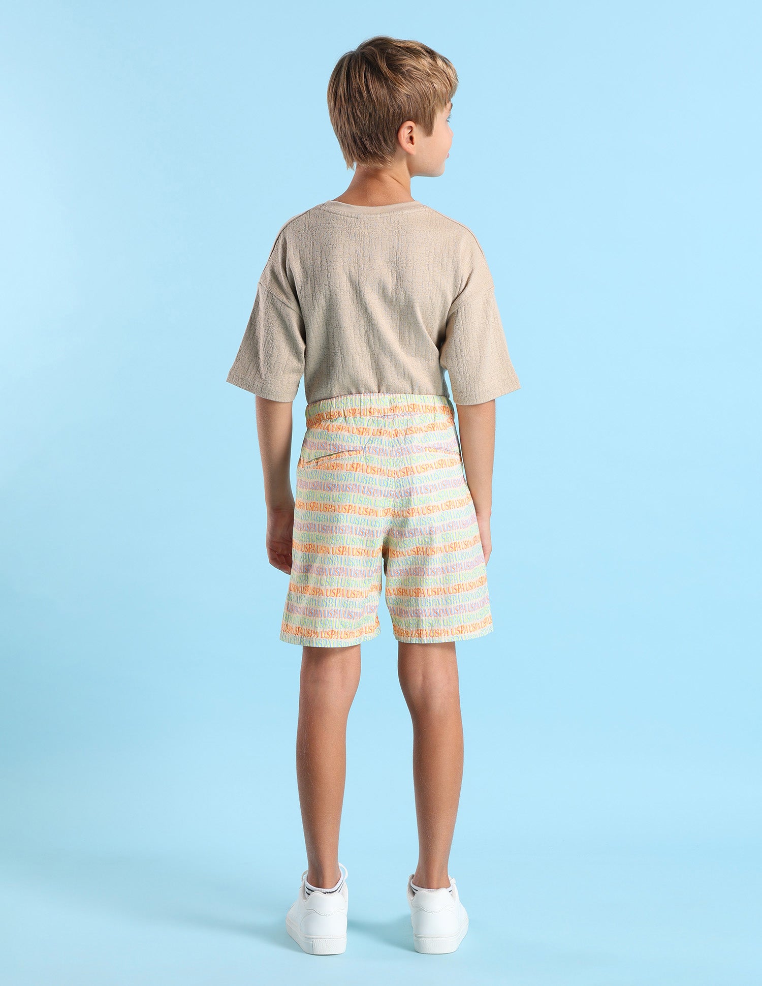 Boys Brand Printed Knitted Shorts Multi - U.S. POLO ASSN. | Large