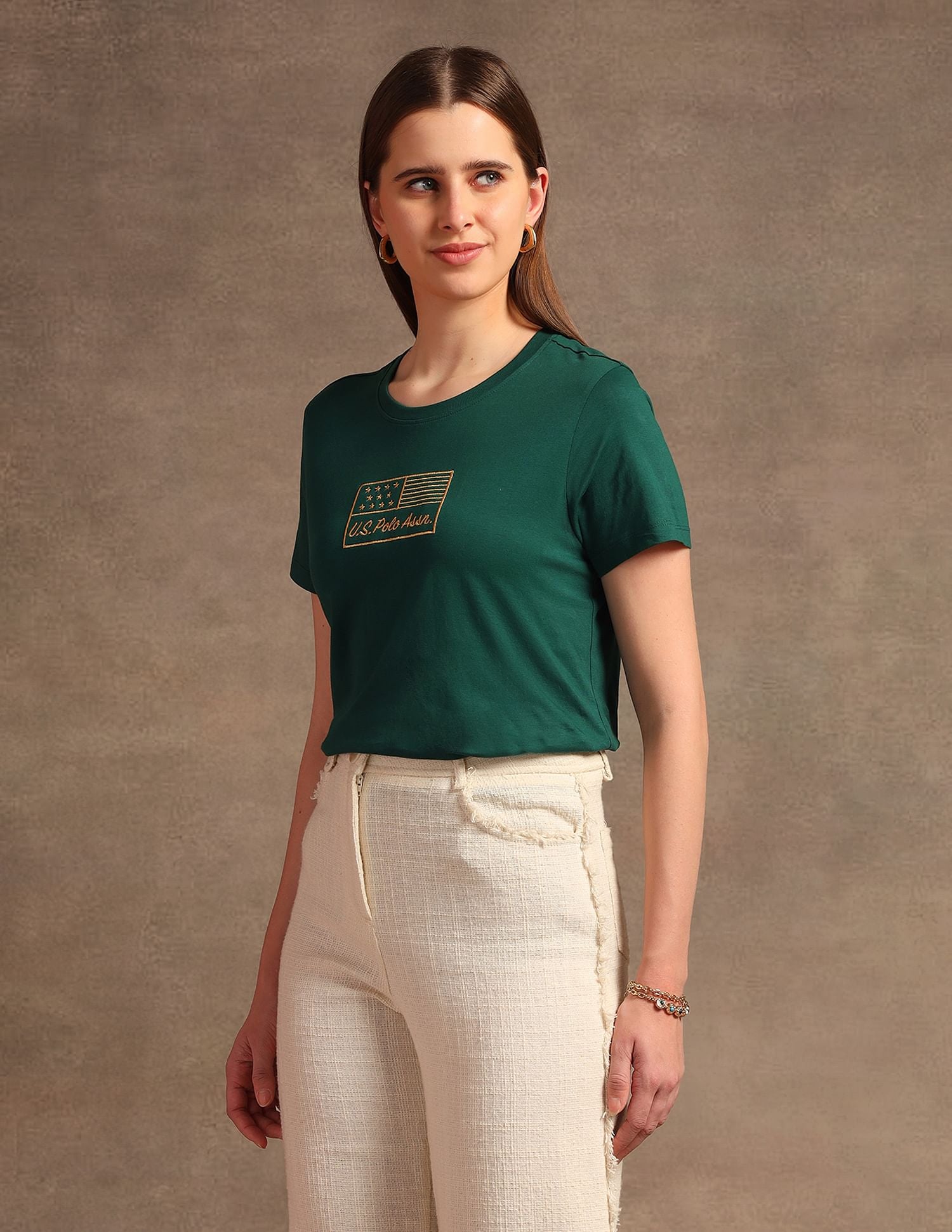 Regular Fit Solid T-Shirt Dark Green - U.S. POLO ASSN. | Large