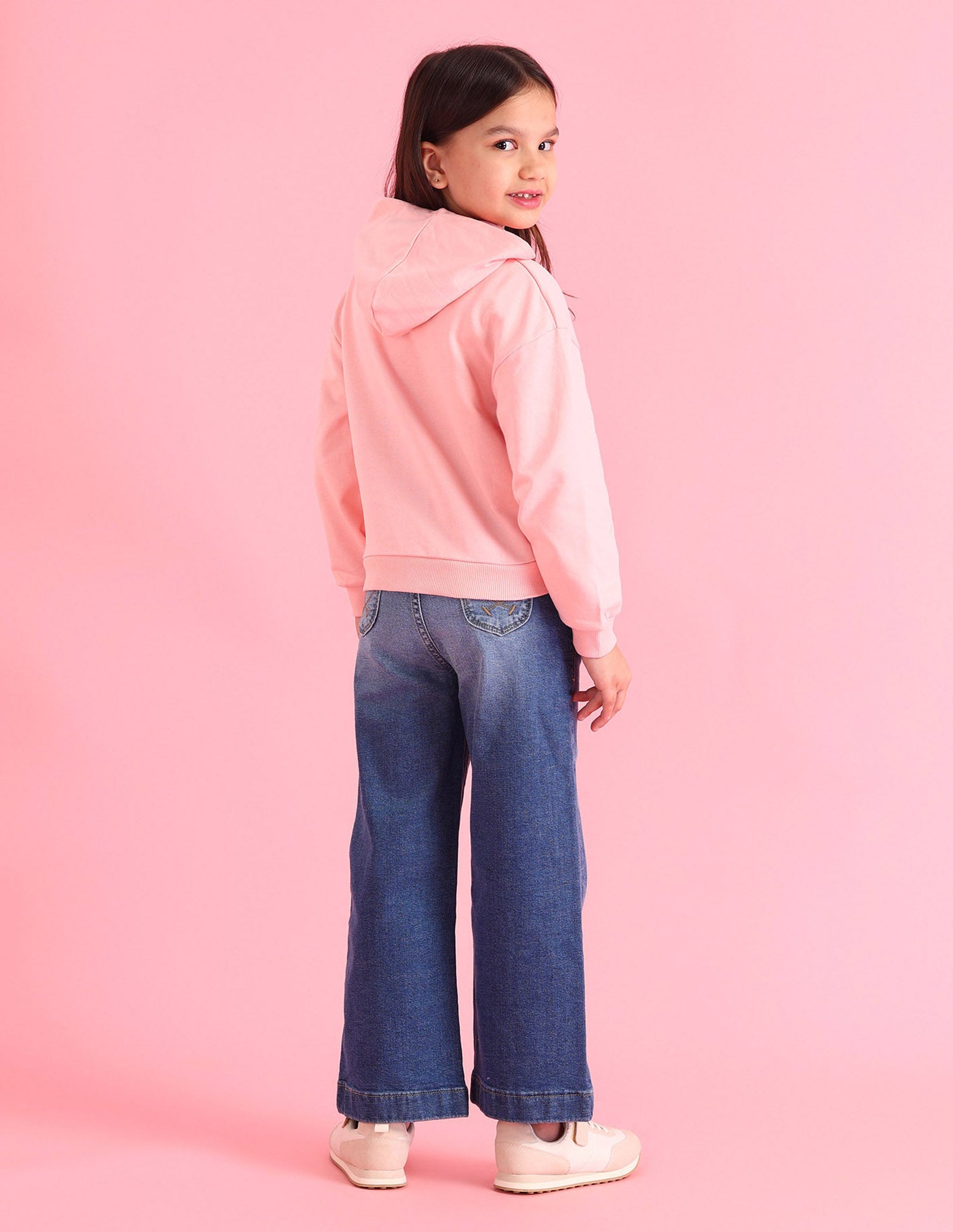 Girls Brand Printed Regular Fit Sweatshirt Pink - U.S. POLO ASSN. | Large