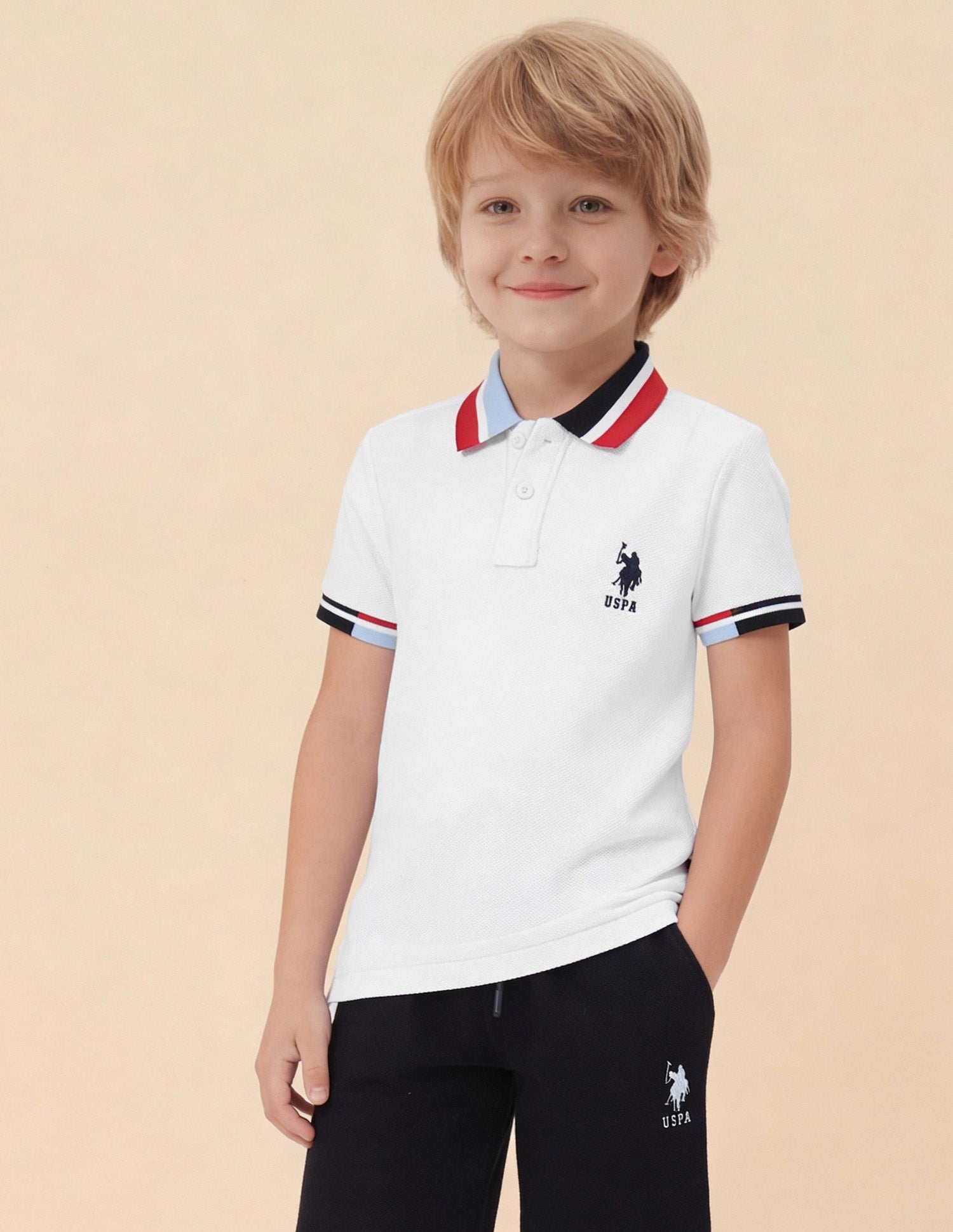 Solid Regular Fit Polo Shirt White - U.S. Polo Assn. India | Large