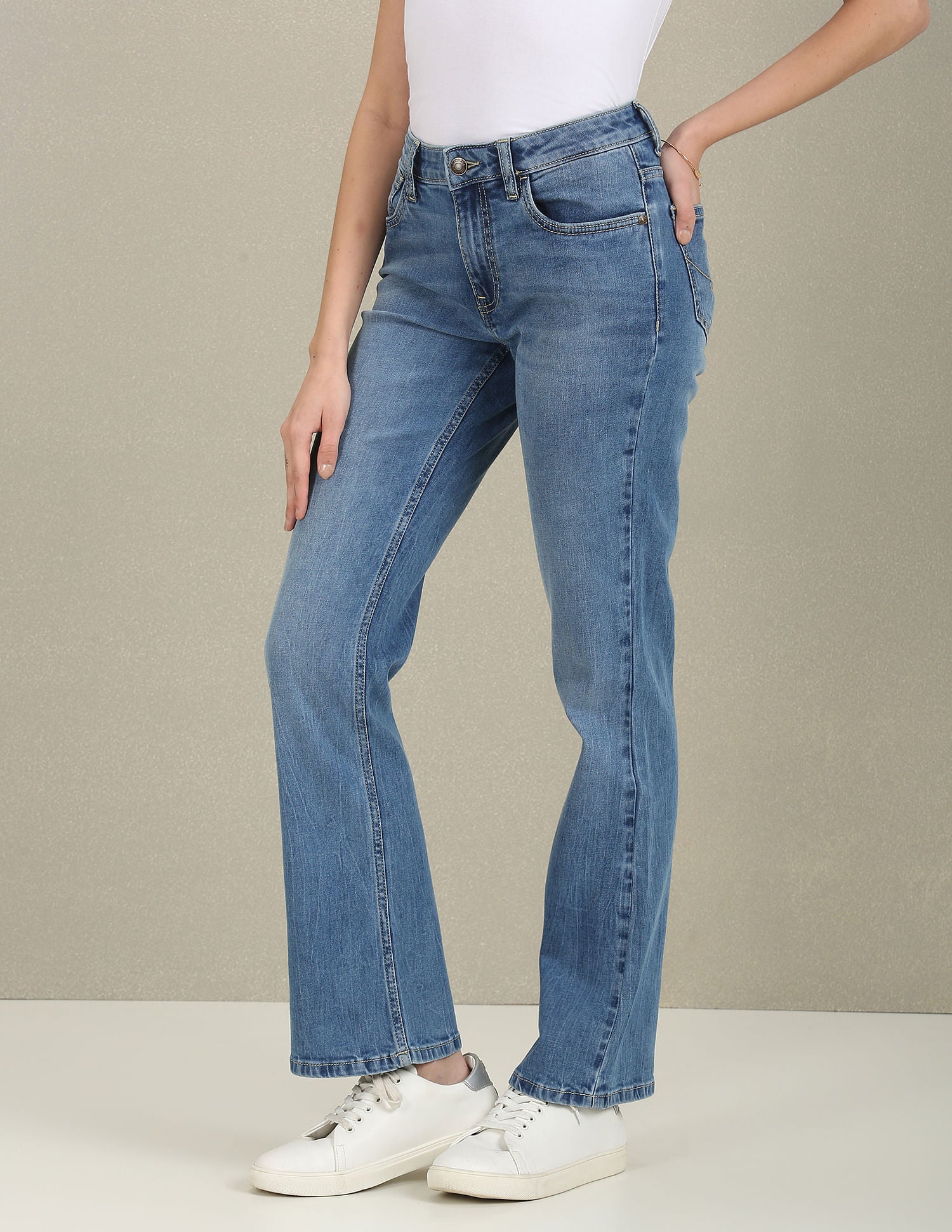 Bootcut Fit Mid Rise Jeans Blue - U.S. POLO ASSN. | Large