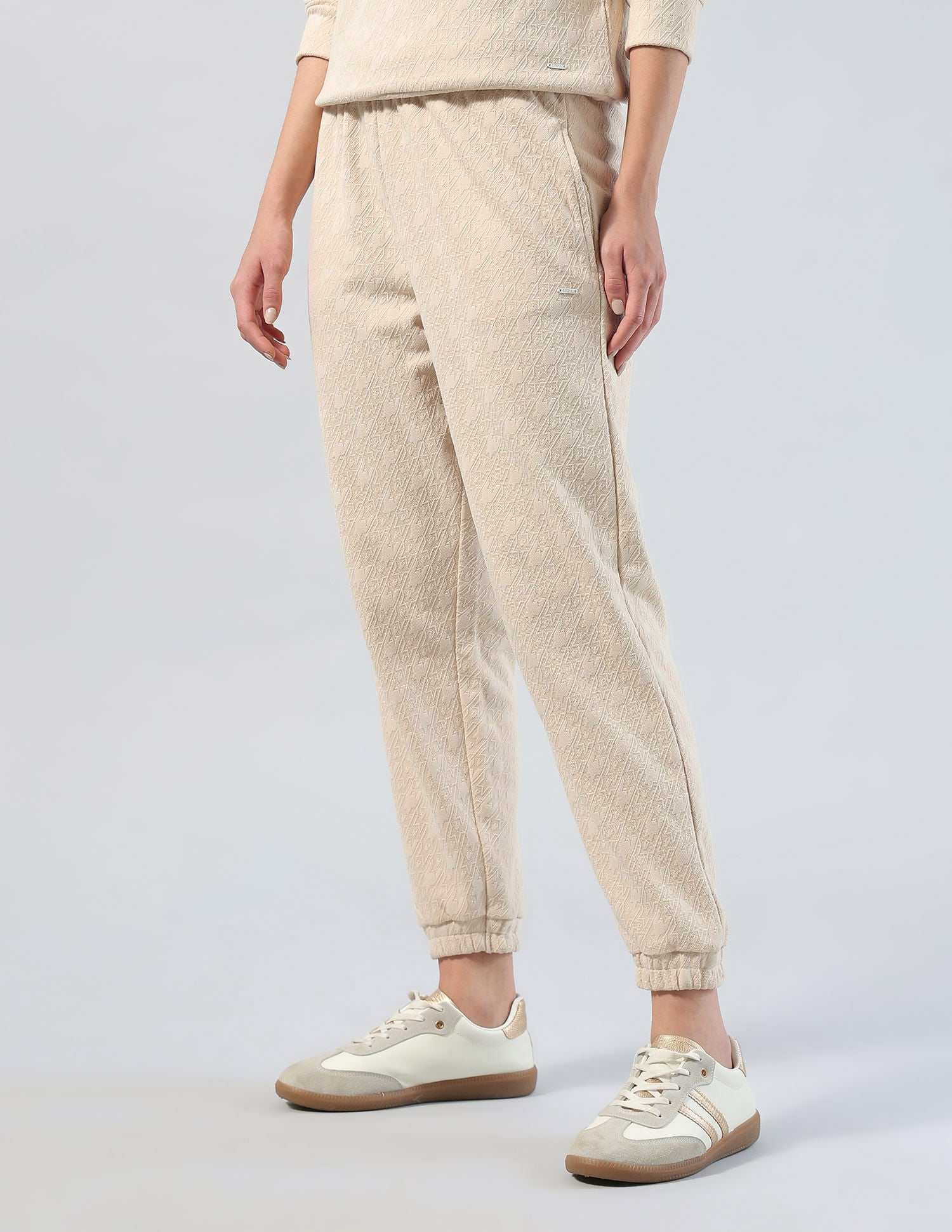 Textured Regular Fit Joggers White - U.S. POLO ASSN. | Large