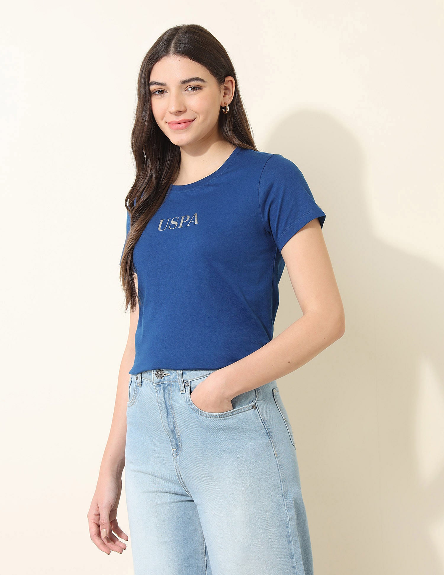 Regular Fit Brand Printed T-Shirt Royal Blue - U.S. POLO ASSN. | Large