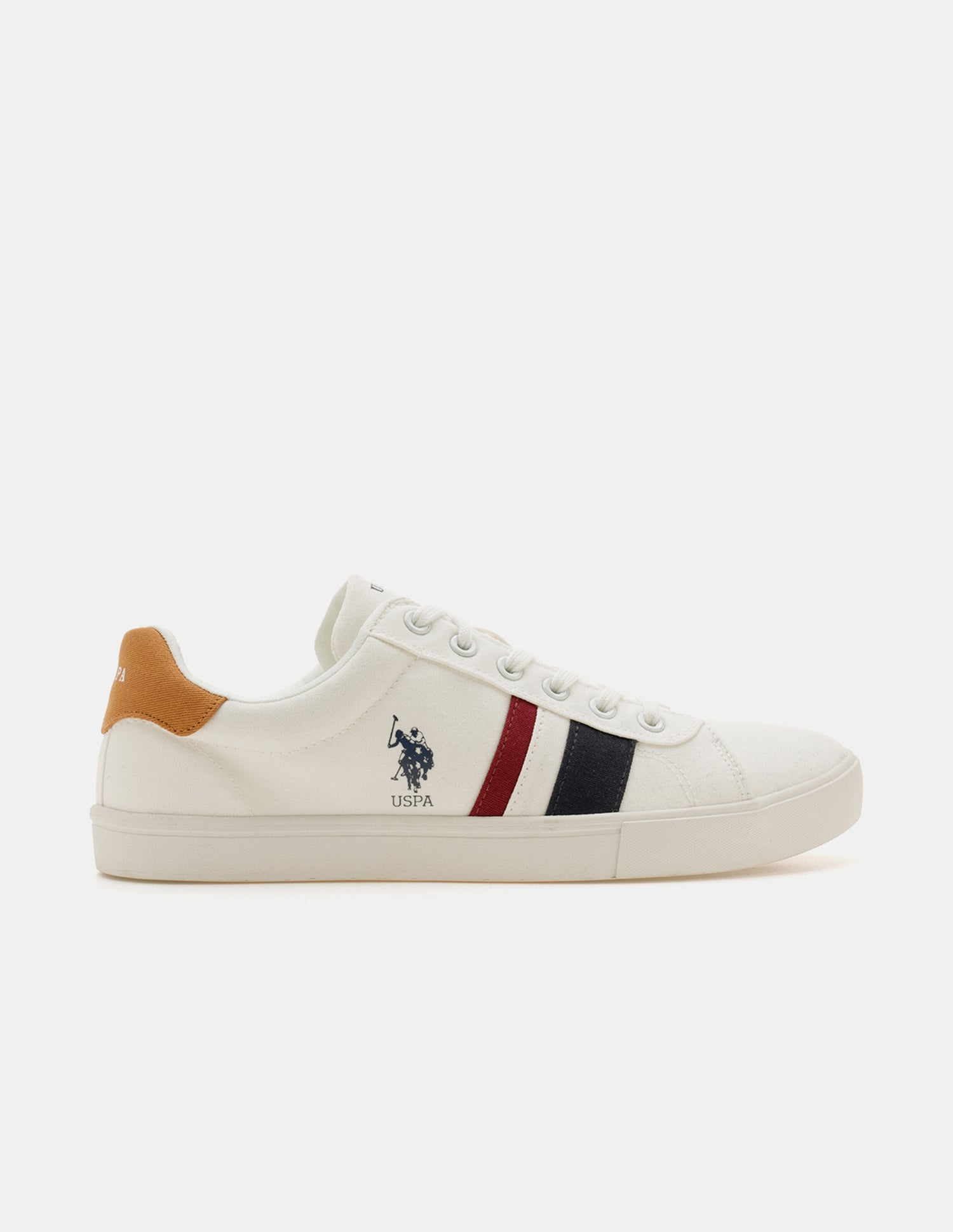 Striped Round Toe Abor 3.0 Sneakers Off White - U.S. POLO ASSN. | Large