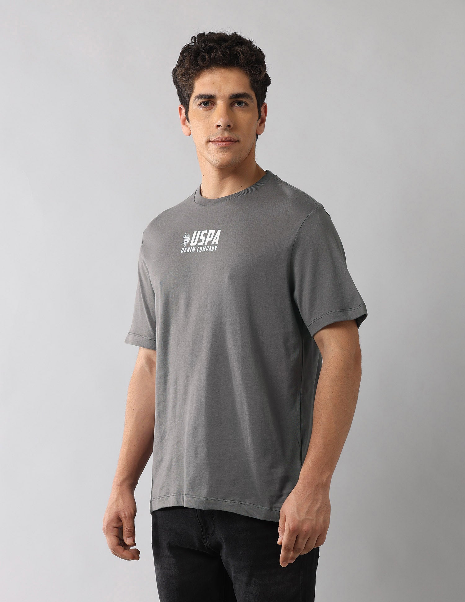Muscle Fit Americana T-Shirt Dark Grey - U.S. Polo Assn. India | Large