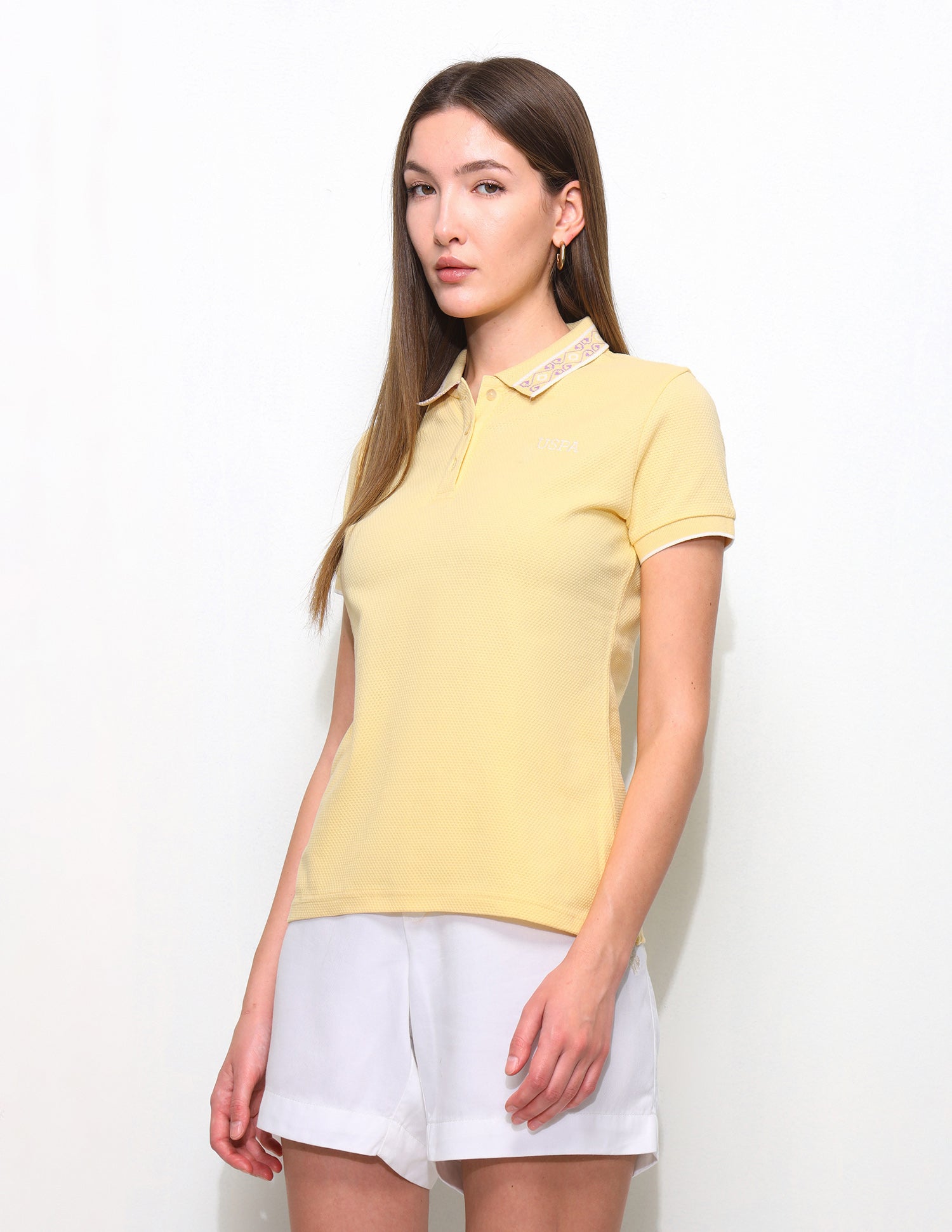 Textured Regular Fit Polo Shirt Light Yellow - U.S. Polo Assn. India | Large