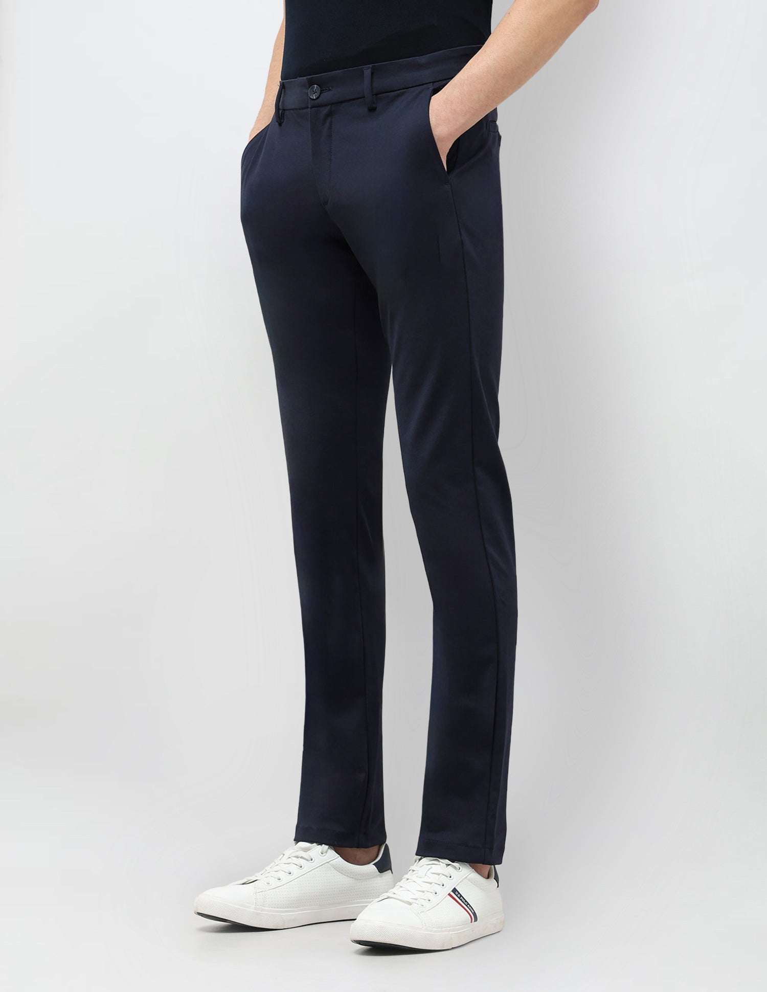 Mid Rise Slim Fit Trousers Navy - U.S. POLO ASSN. | Large