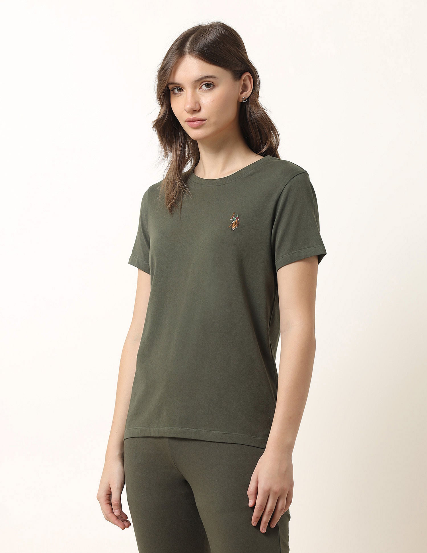 Regular Fit Lounge T-Shirt Olive - U.S. POLO ASSN. | Large