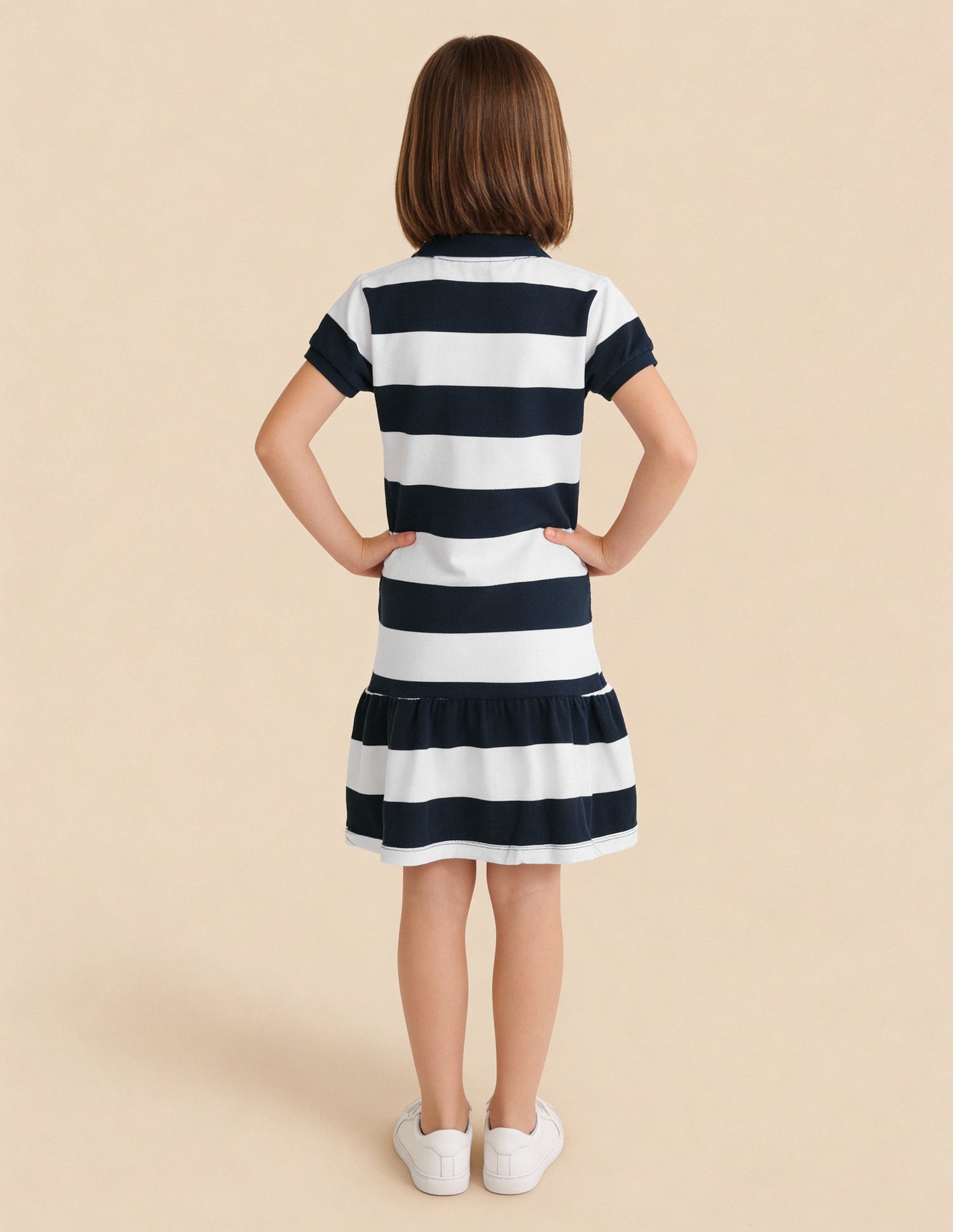 Horizontal Striped A-Line Dress Navy - U.S. Polo Assn. India | Large