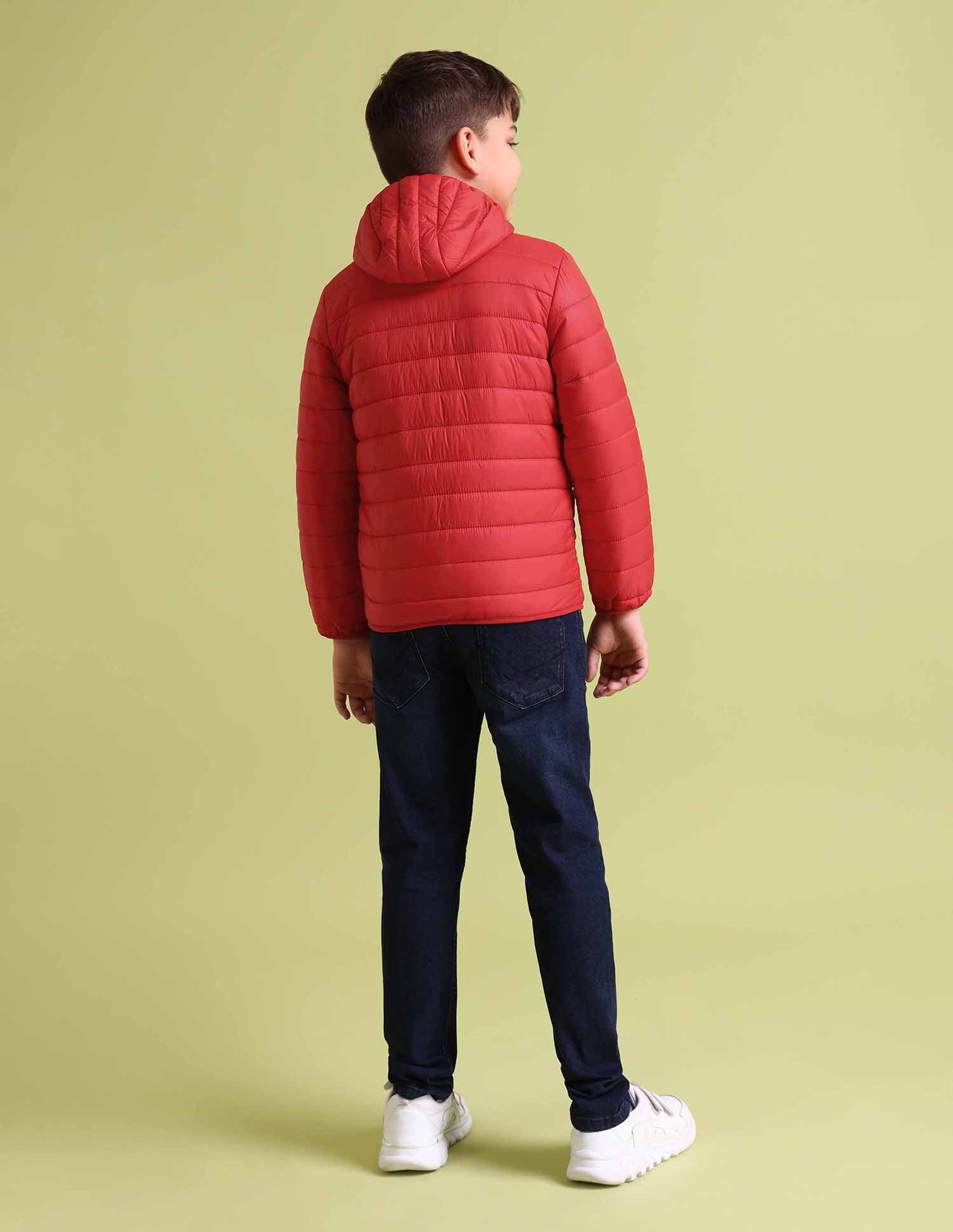 Hooded Solid Puffer Jacket Red - U.S. POLO ASSN. | Large