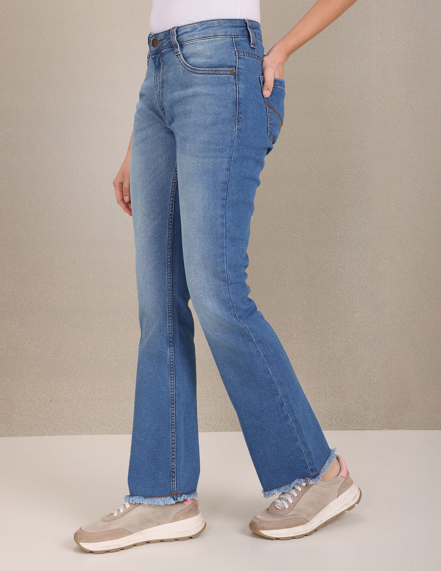 Mid Rise Skinny Flared Fit Jeans Blue - U.S. Polo Assn. India | Large