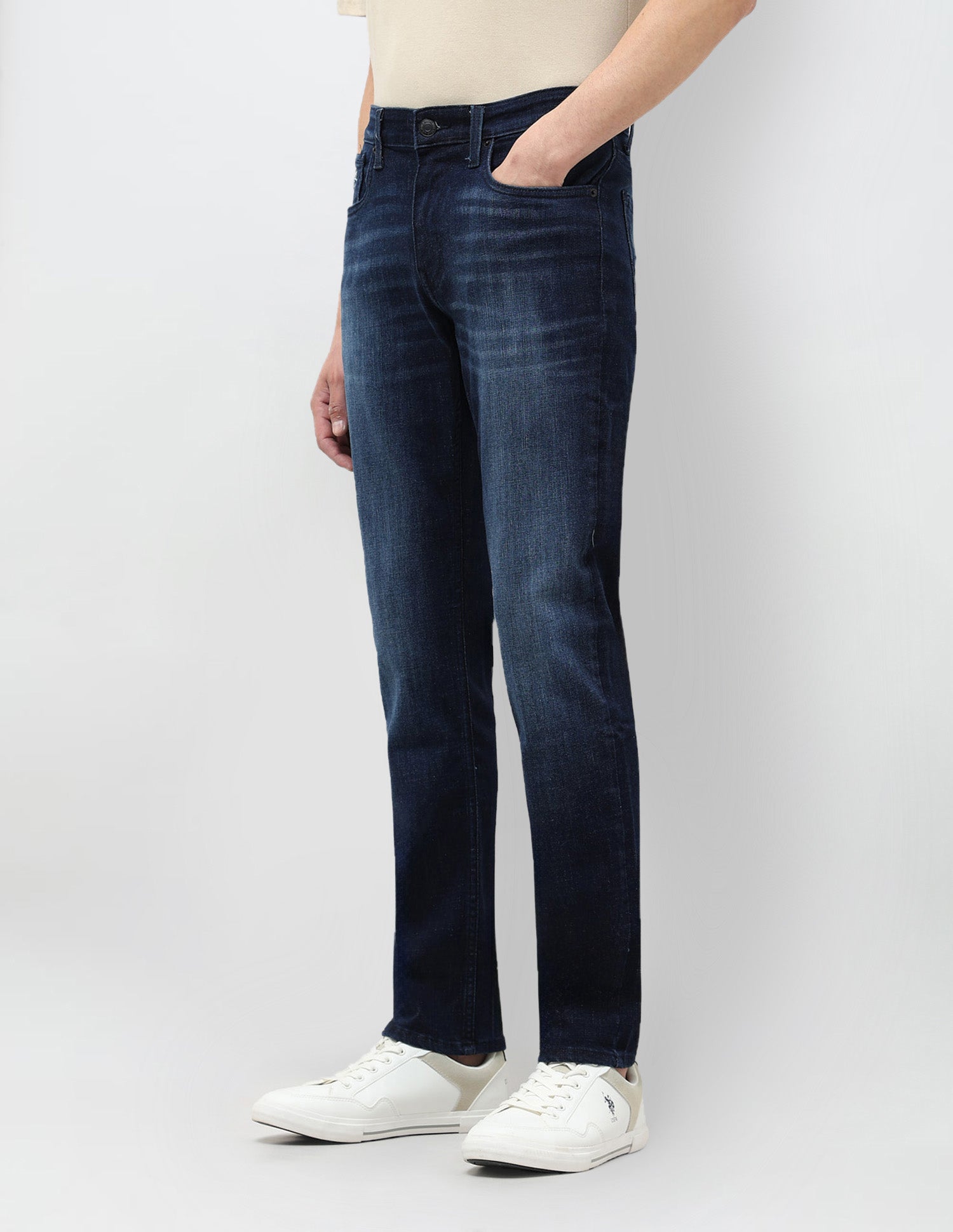 Brandon Slim Tapered Fit Blue Jeans Dark Blue - U.S. POLO ASSN. | Large