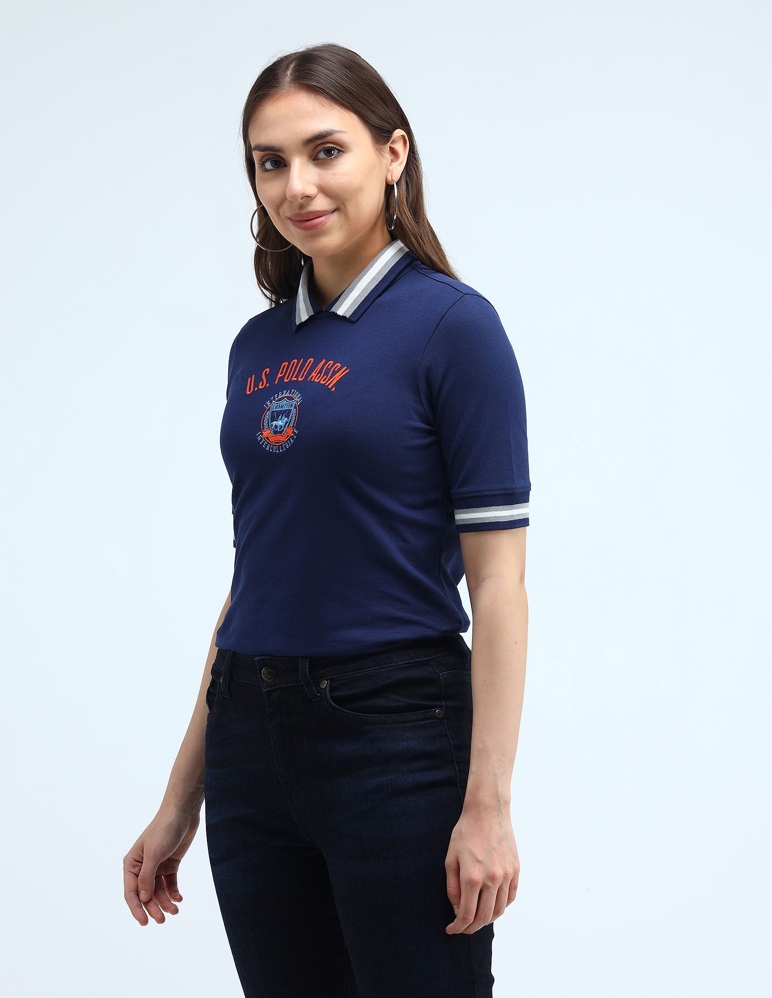 Varsity Logo Polo Shirt Navy - U.S. Polo Assn. India | Large
