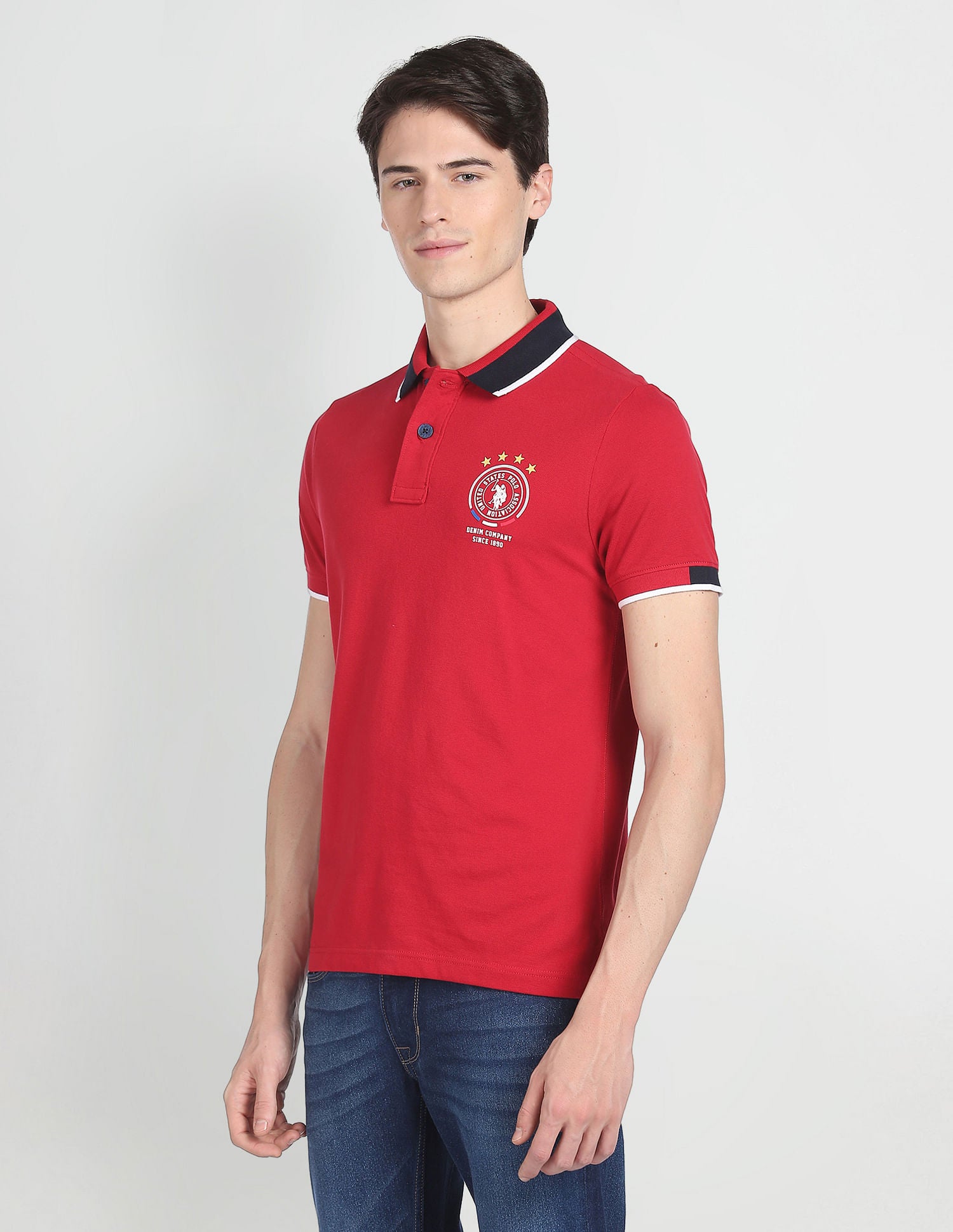 Branded Collar Pique Polo Shirt – U.S. Polo Assn. India