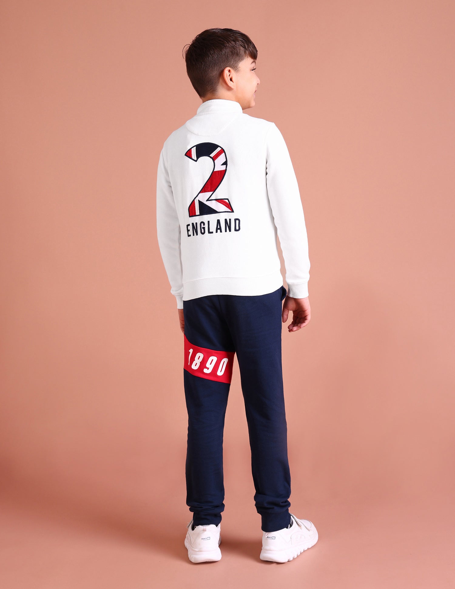 Mock Neck England Embroidered Sweatshirt White - U.S. POLO ASSN. | Large