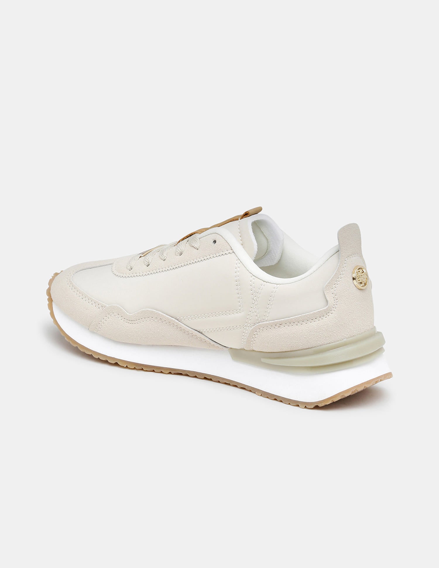 Women Esme Round Toe Lace Ups Sneakers Beige - U.S. Polo Assn. India | Large