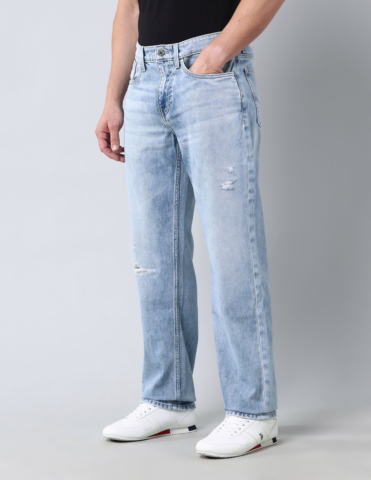Shawn Relaxed Fit Vintage Jeans Light Wash - U.S. Polo Assn. India | Large