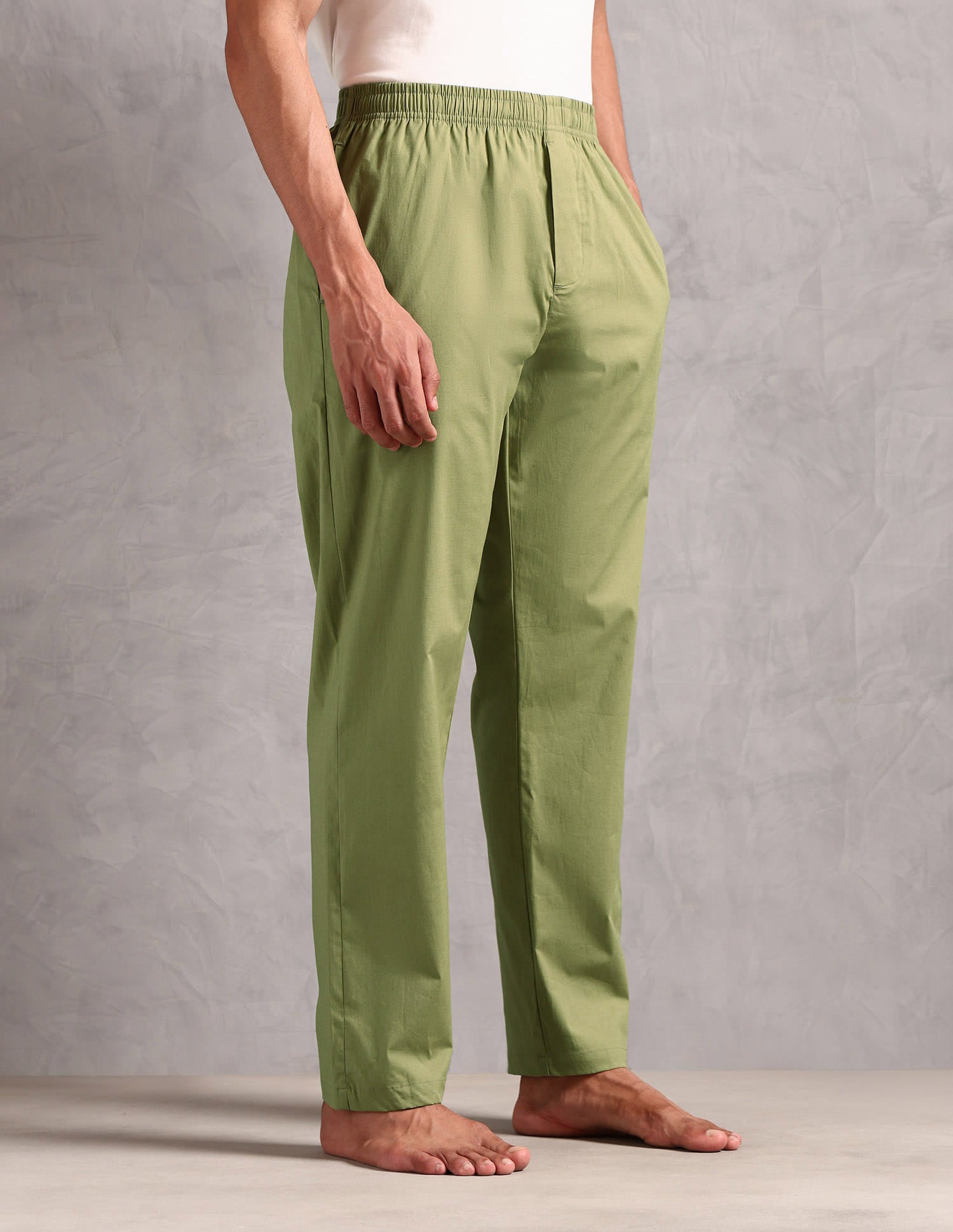 Relaxed Fit Solid LP003 Lounge Pants - Pack Of 1 Light Green - U.S. Polo Assn. India | Large