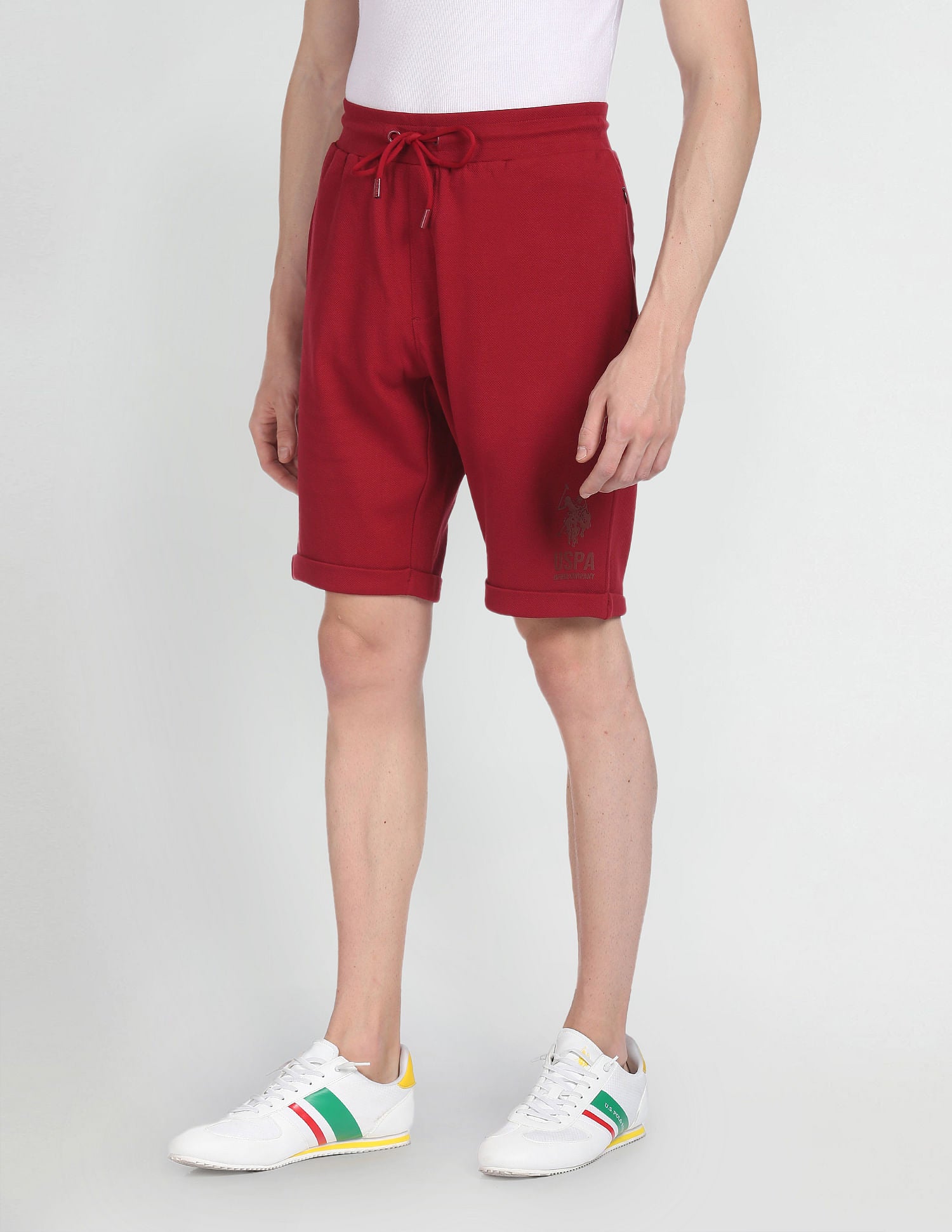 Solid Knit Shorts Maroon - U.S. Polo Assn. India | Large