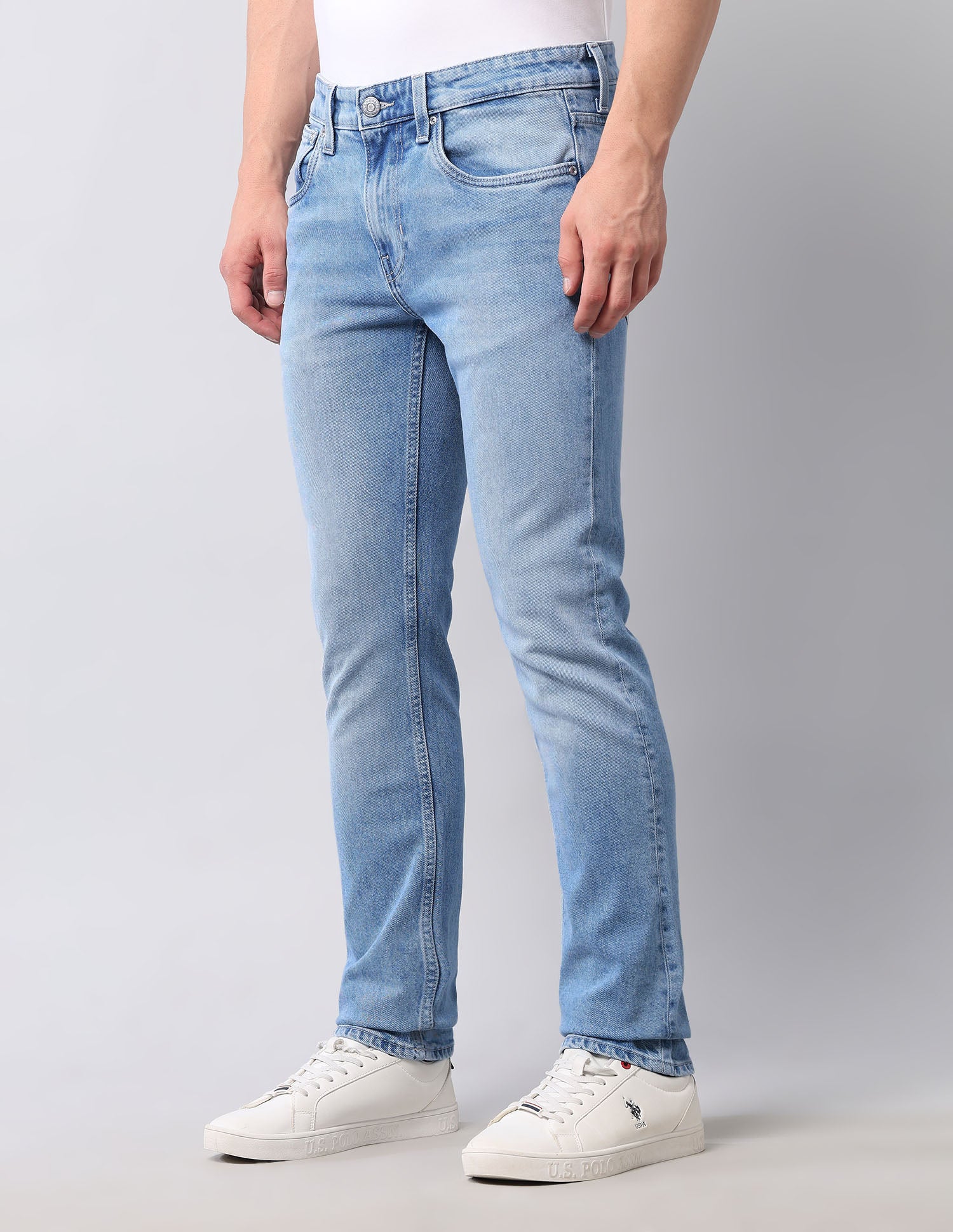 Regallo Skinny Fit Blue Jeans Light Blue - U.S. POLO ASSN. | Large