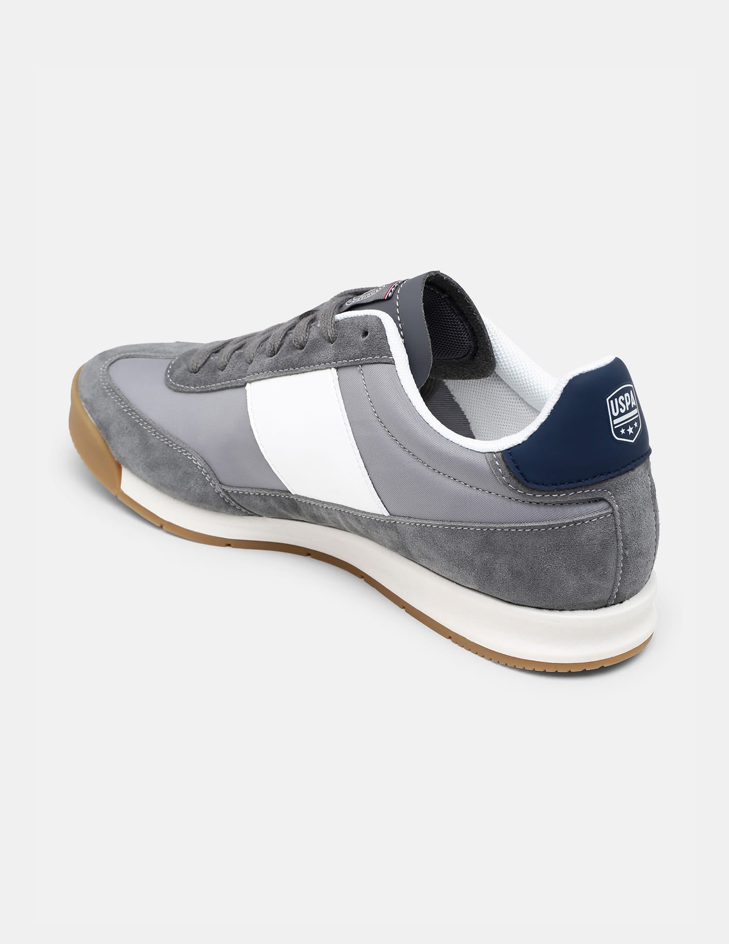 Round Toe Lace Ups Gallop Sneakers Grey - U.S. Polo Assn. India | Large