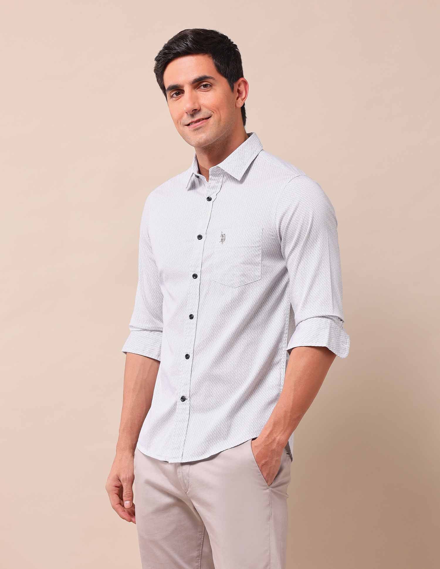 Solid Regular Shirt White - U.S. Polo Assn. India | Large