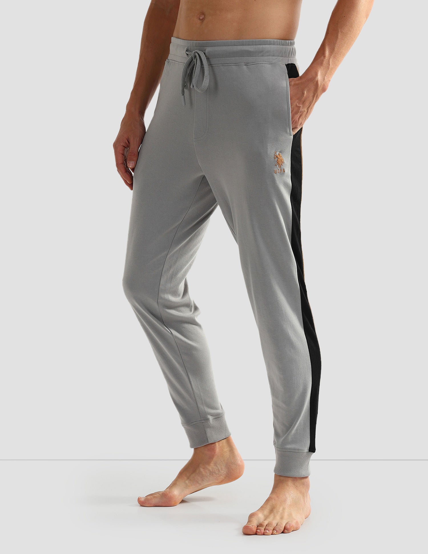 Solid OJ004 Lounge Joggers - Pack Of 1 Formal Grey - U.S. POLO ASSN. | Large