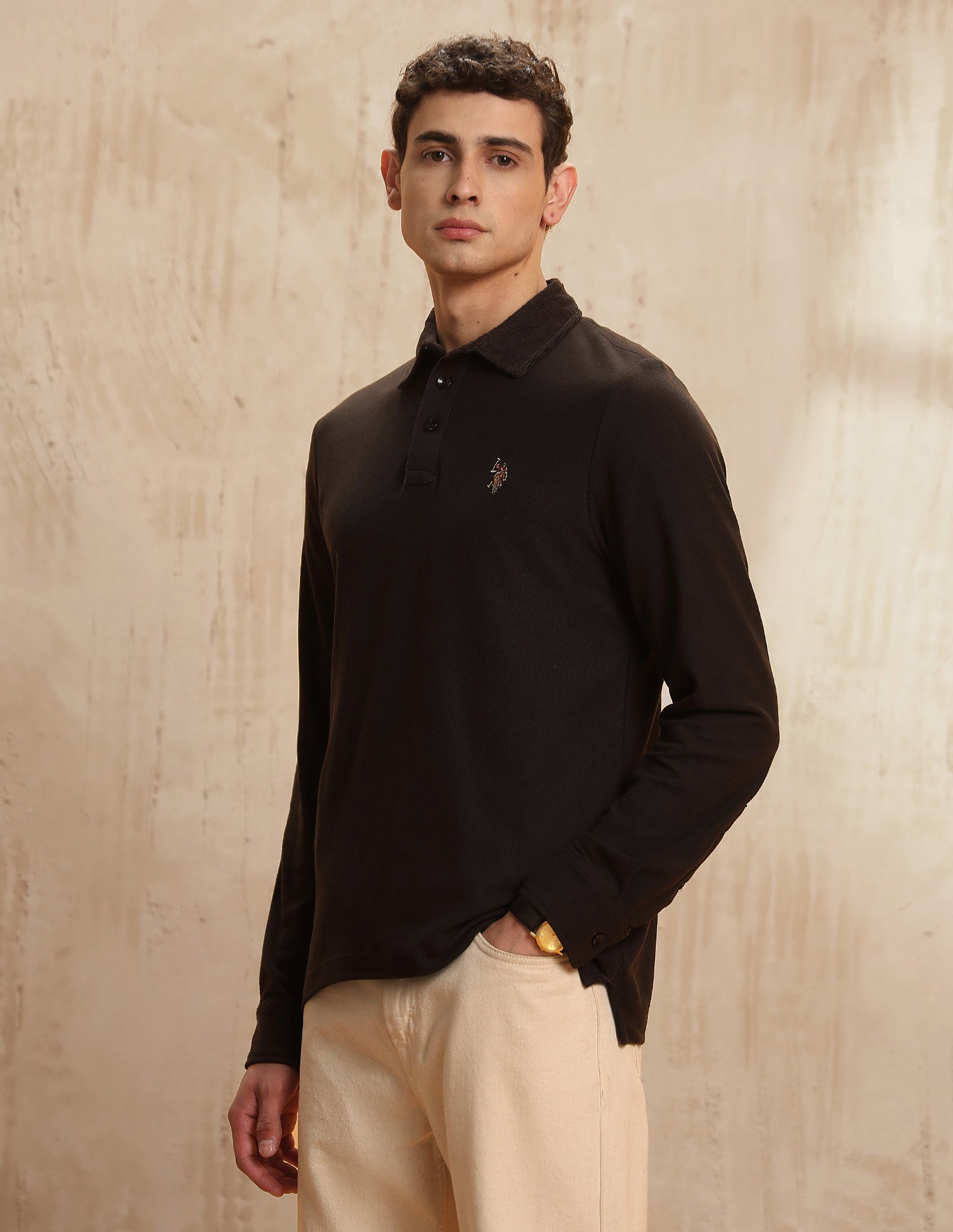 Solid Legend Of Horseshoe Polo Shirt Dark Brown - U.S. Polo Assn. India | Large