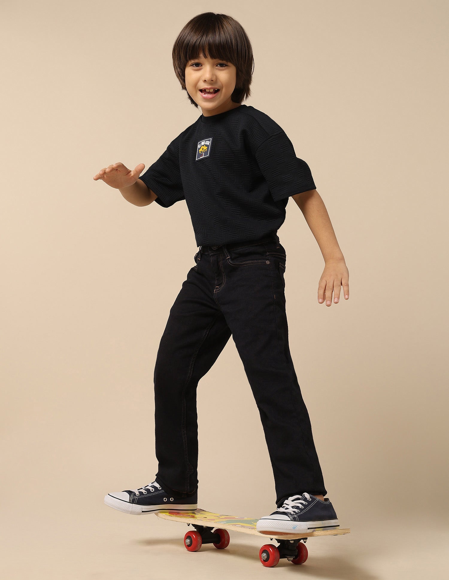 Boys Mid Rise Relaxed Fit Jeans Dark Wash - U.S. POLO ASSN. | Large