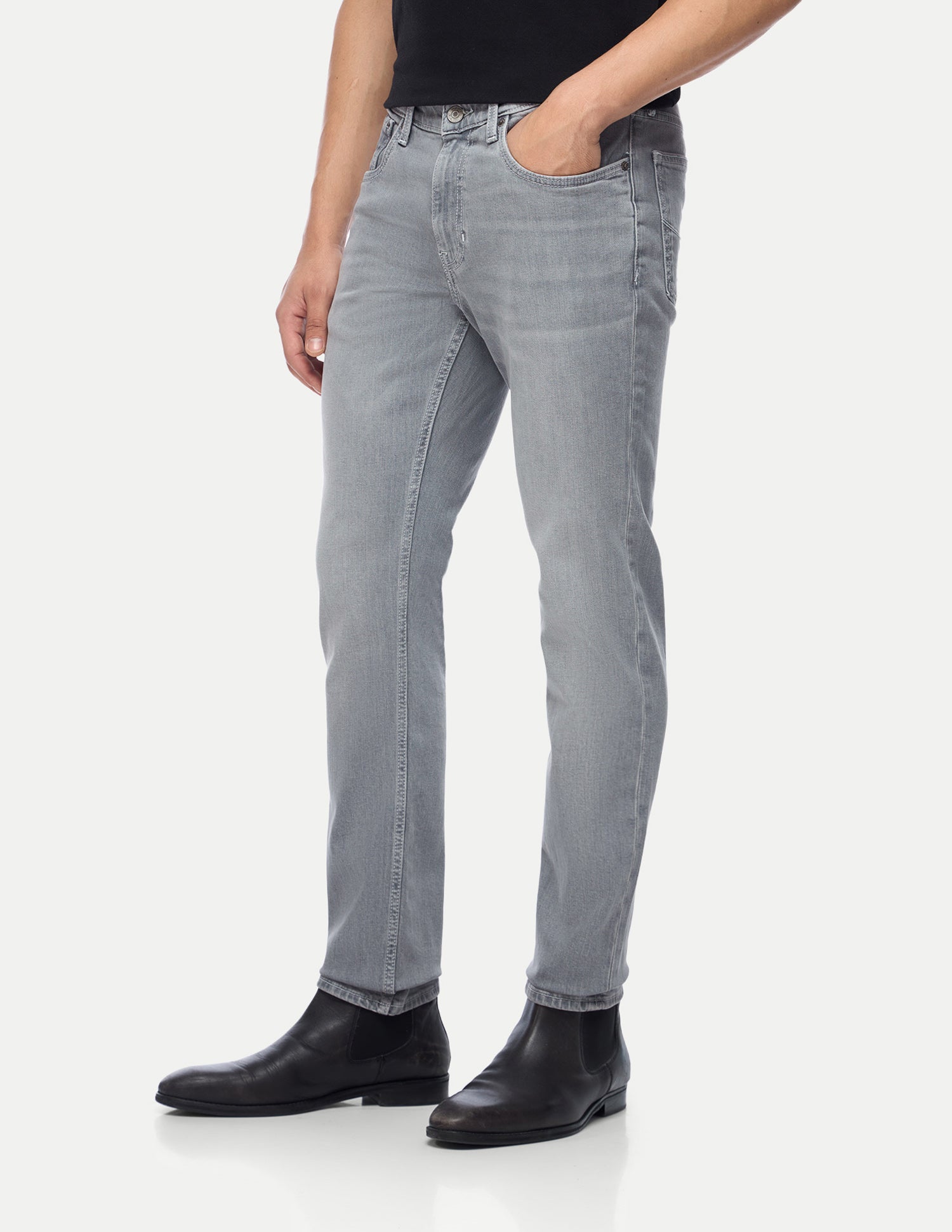 Brandon Slim-Tapered Fit Grey Jeans Washed Grey - U.S. Polo Assn. India | Large