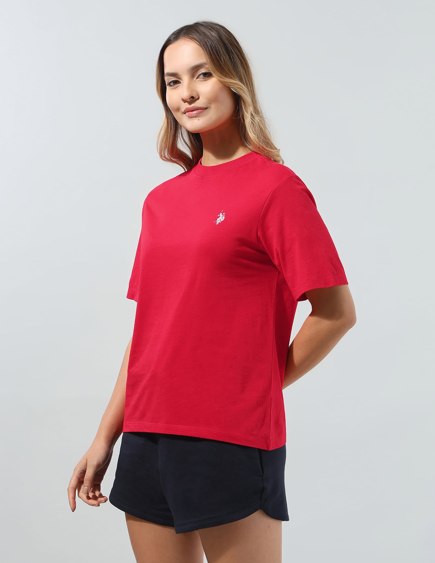 Solid Regular Fit T-Shirt Red - U.S. Polo Assn. India | Large